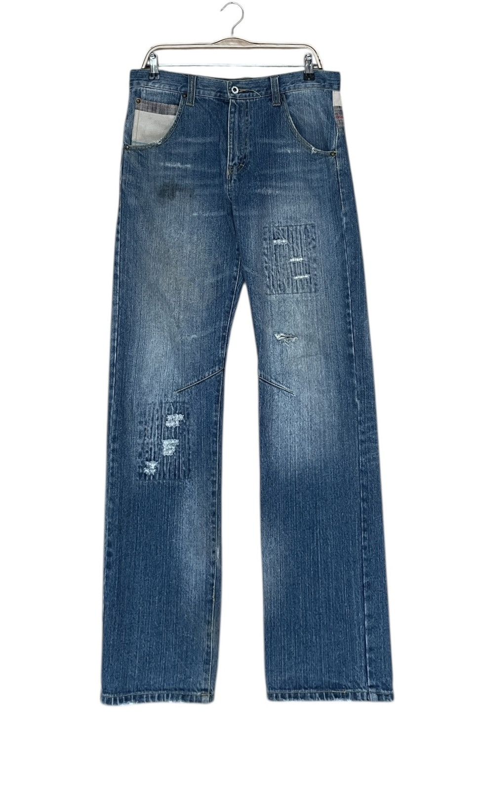 Vintage Japanese Brand SAF Patchwork Jeans 2000s