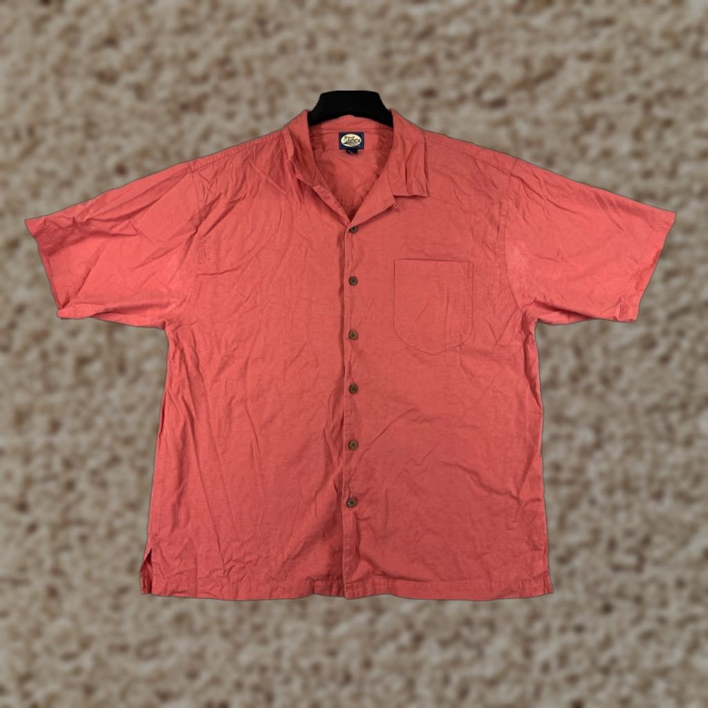Tommy Bahama Tommy Bahama Shirt Mens Large Pink Palm Print Button Up Hawaiian Cotton Vacation Size US L / EU 52-54 / 3 - 1 Thumbnail