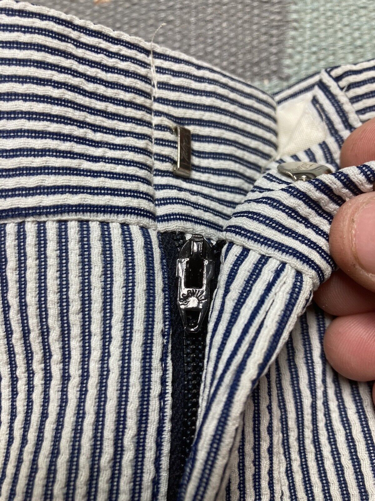 Levi's × Vintage Levis panatela pants bell bottom pinstripe seersucker 31x32 Size US 31 - 5 Thumbnail