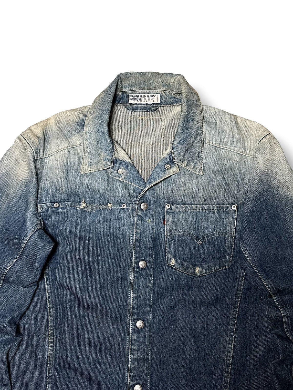 Levi's Vintage Y2K Levi’s Engineered Washed Jacket Avantgarde 90s Size US M / EU 48-50 / 2 - 5 Thumbnail