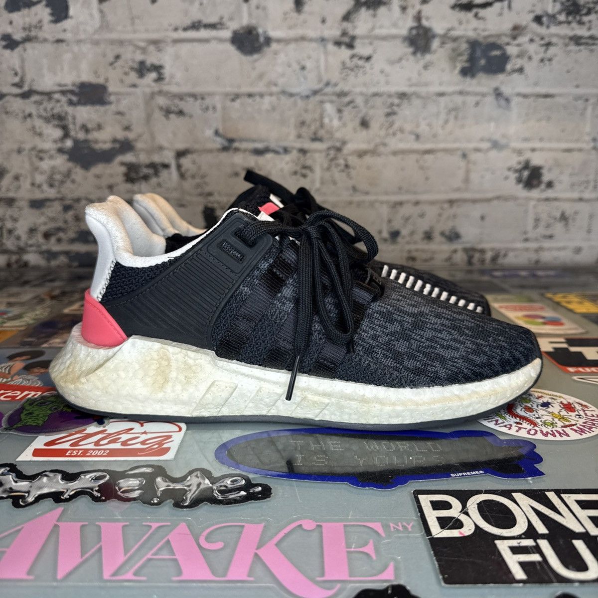 Adidas Adidas EQT Support 93/17 Core Black Turbo Red Size 10 Used Size US 9 / EU 42 - 3 Thumbnail