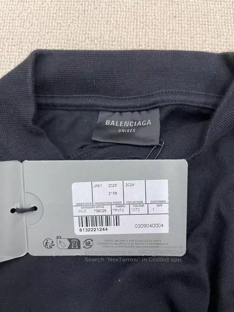 Balenciaga Balenciaga Phantom overlap 3B logo distressed short-sleeve Size US S / EU 44-46 / 1 - 4 Thumbnail