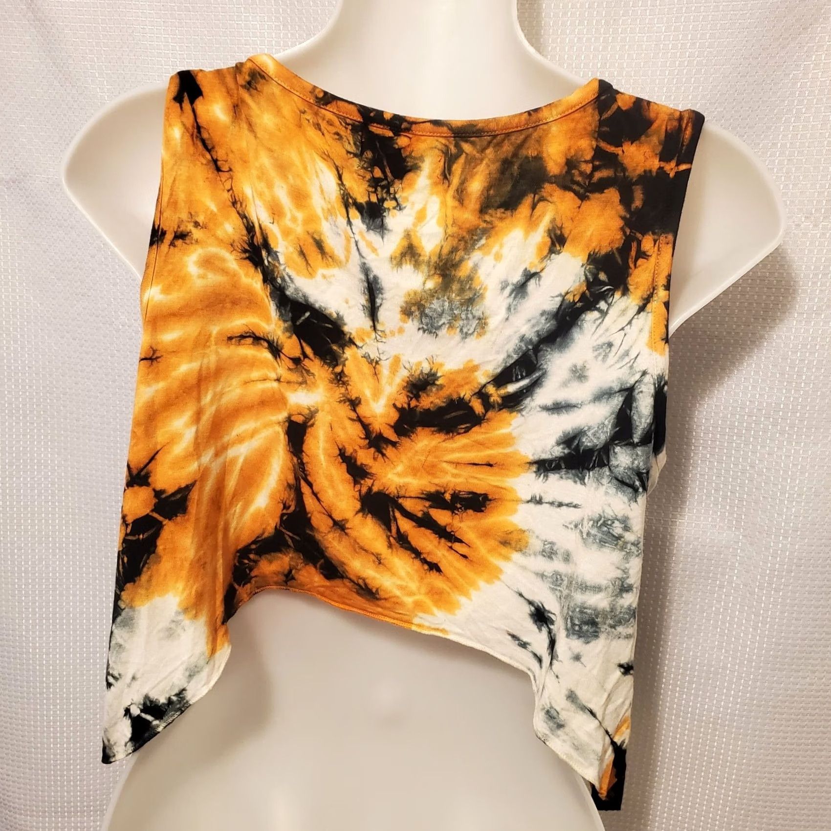 Kathmandu Kathmandu Imports Orange Black Tie Dye Crop Tank Top S/M Women Fall Halloween Size S / US 4 / IT 40 - 4 Thumbnail
