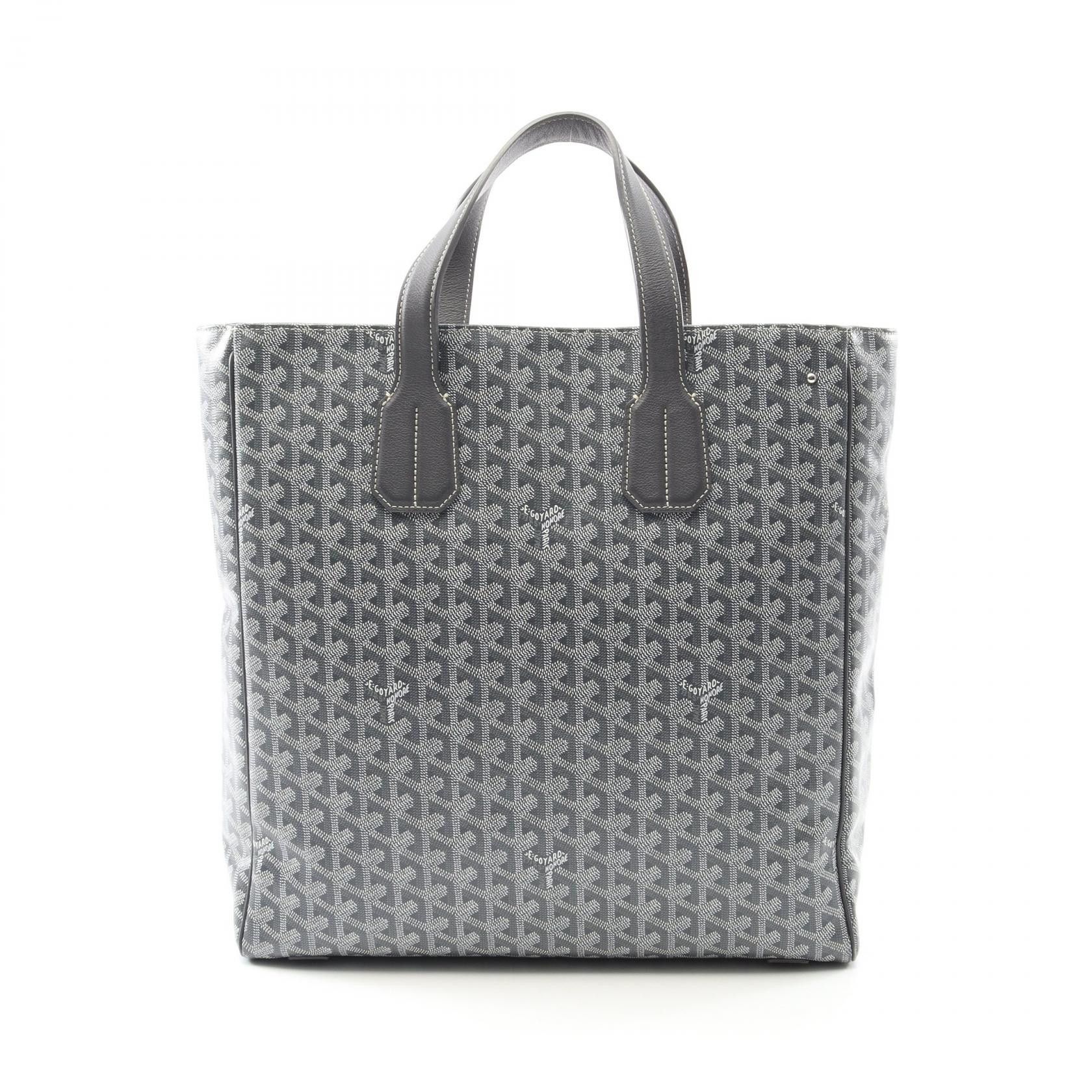 Goyard Goyard Sac Voltaire Pvc Coated Canvas Leather Tote Bag Canvas Tote Bag in Grey, Men's
