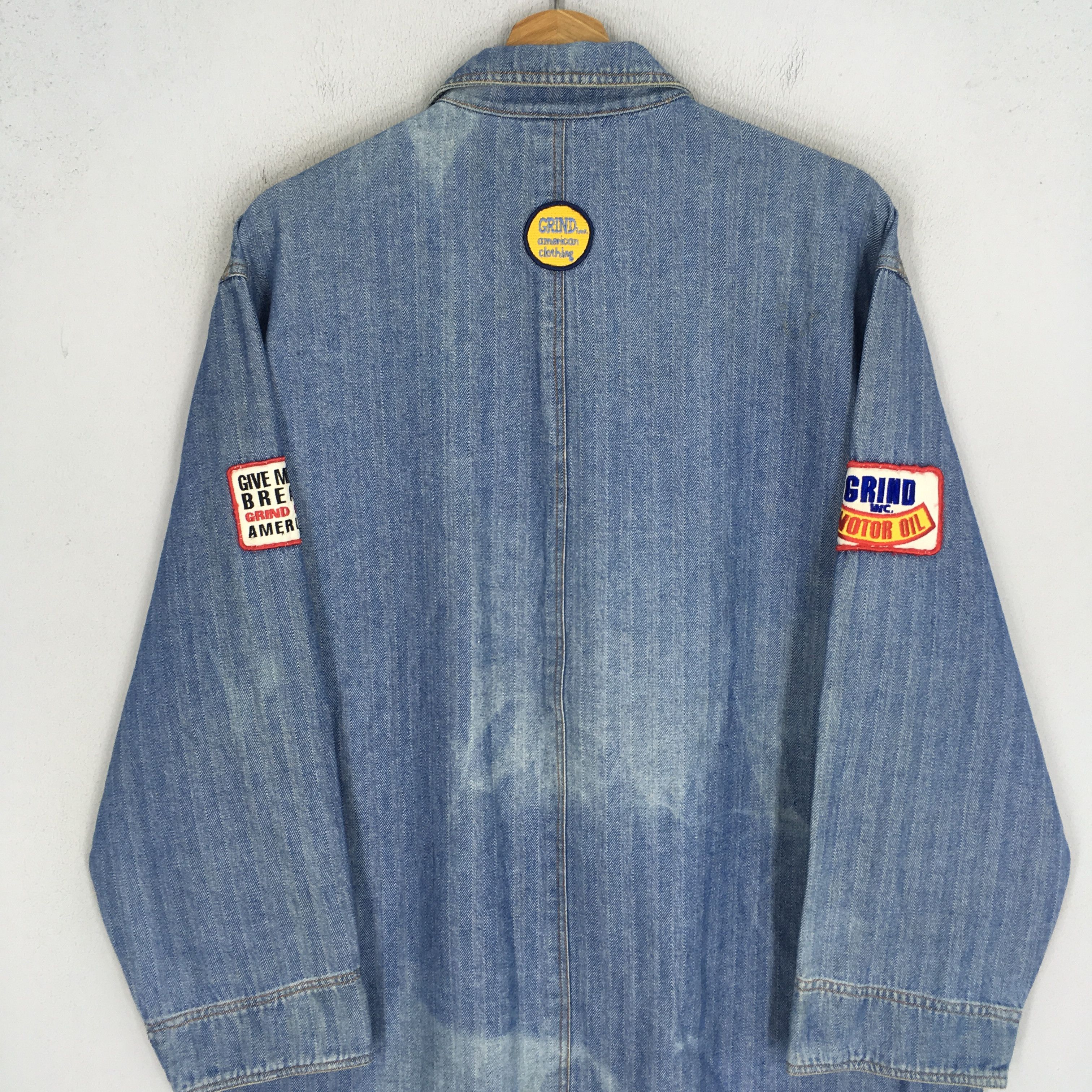 Sex Skateboards Vintage 90's Grind Inc. Skateboard Denim Jacket Santa Cruz Size US L / EU 52-54 / 3 - 12 Thumbnail