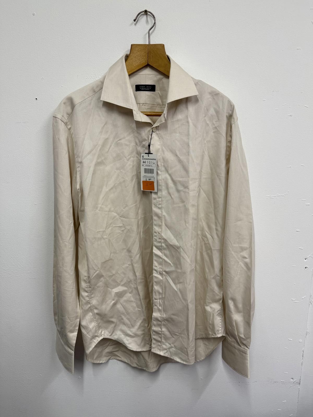 Other Zara Man Men's Cream Dress Shirt Size 36R - 1 Thumbnail