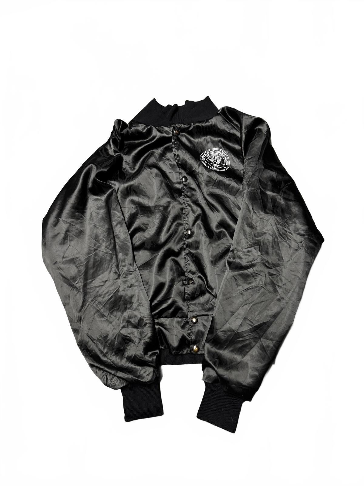 Other Tour Rider Black Satin Bomber Jacket - Size M Size US M / EU 48-50 / 2 - 2 Thumbnail