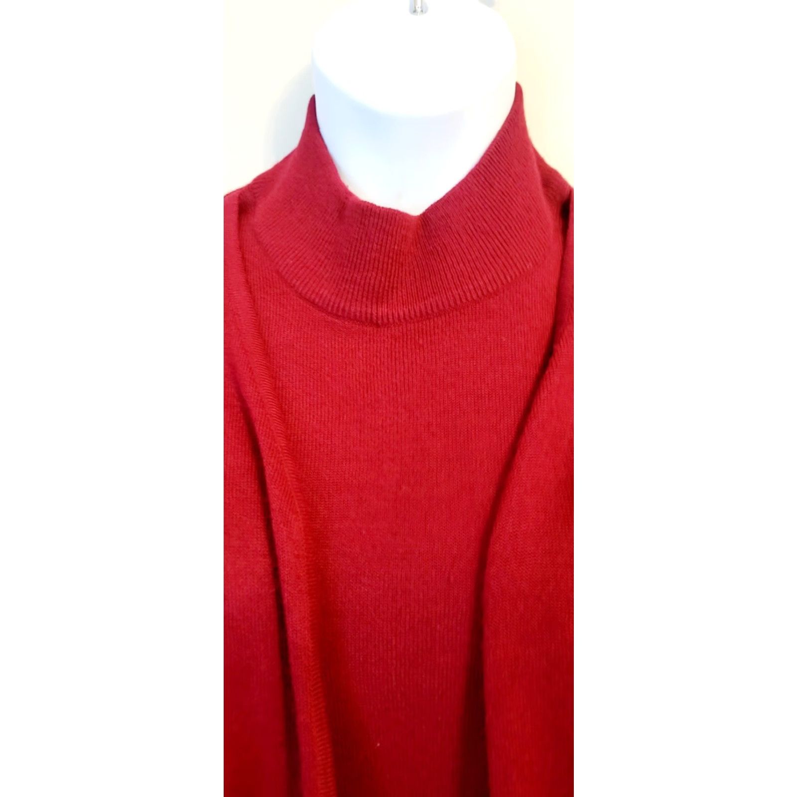 Vintage VINTAGE Donna Ricco Brick Red Fringe Trim Sweater Dress Vest Boho 18 Plus Size XXL / US 16-18 / IT 52-54 - 4 Thumbnail