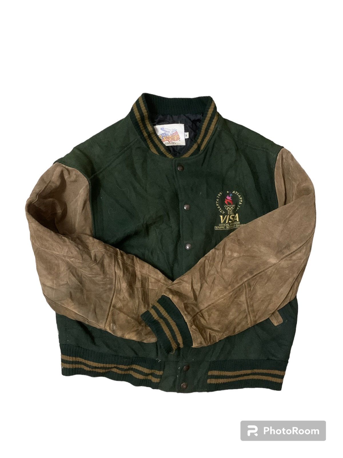 Excelled Vintage 90’s Olympic Atlanta Varsity Jacket Size US M / EU 48-50 / 2 - 1 Thumbnail