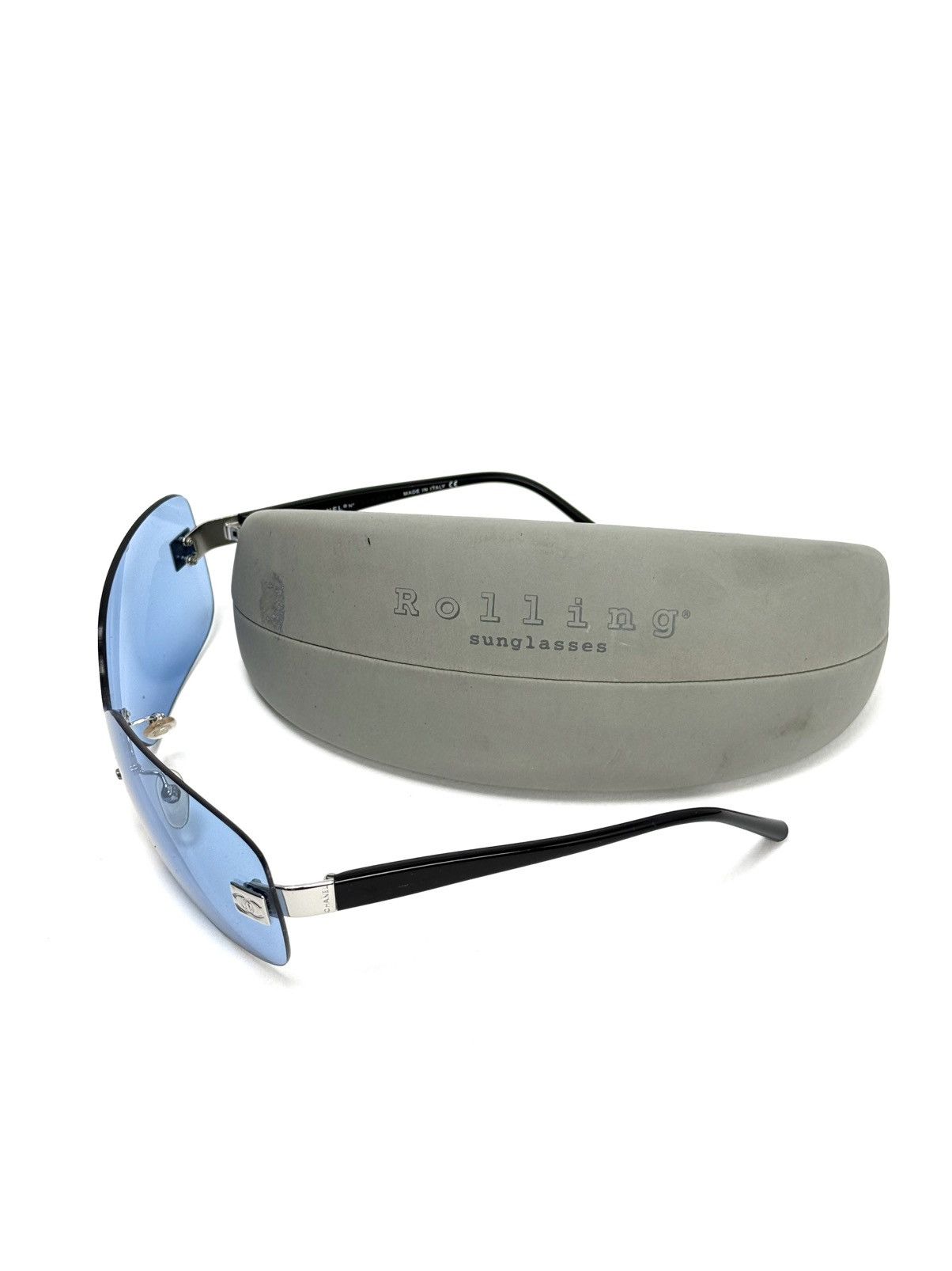 Chanel MONOLENS BLUE CHANEL SUNGLASSES Size ONE SIZE - 7 Thumbnail
