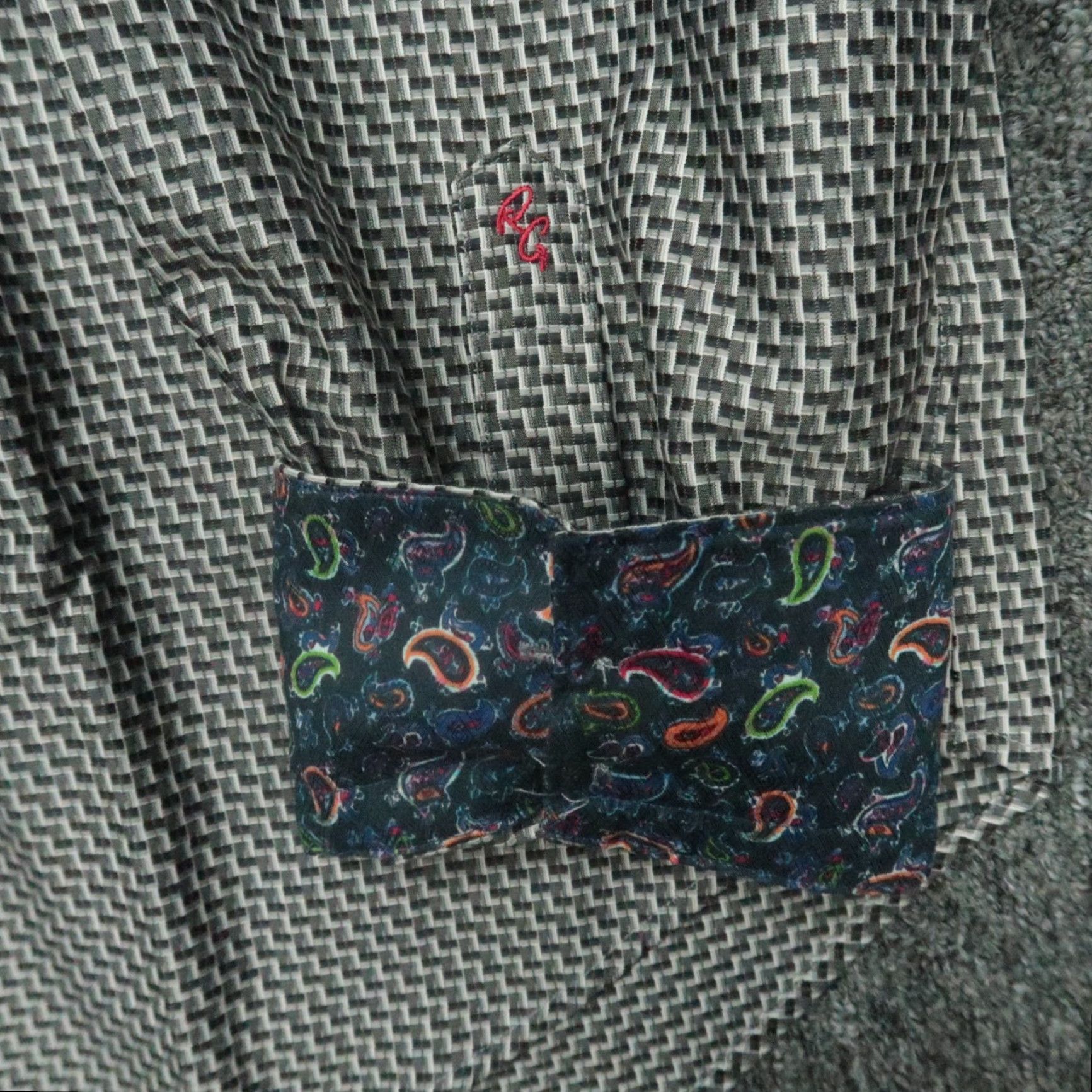 Robert Graham Robert Graham Shirt Mens XXL Black Gray Classic Abstract Flip Cuff Long Sleeve Button-Up Size US XXL / EU 58 / 5 - 5 Thumbnail