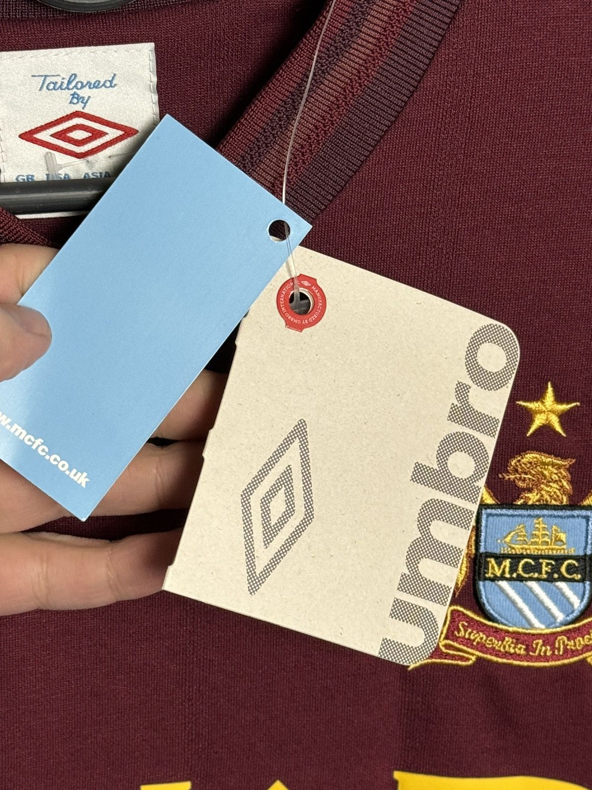 Umbro New Manchester City 12/13 Away Football Long Sleeve Jersey Size US M / EU 48-50 / 2 - 12 Thumbnail