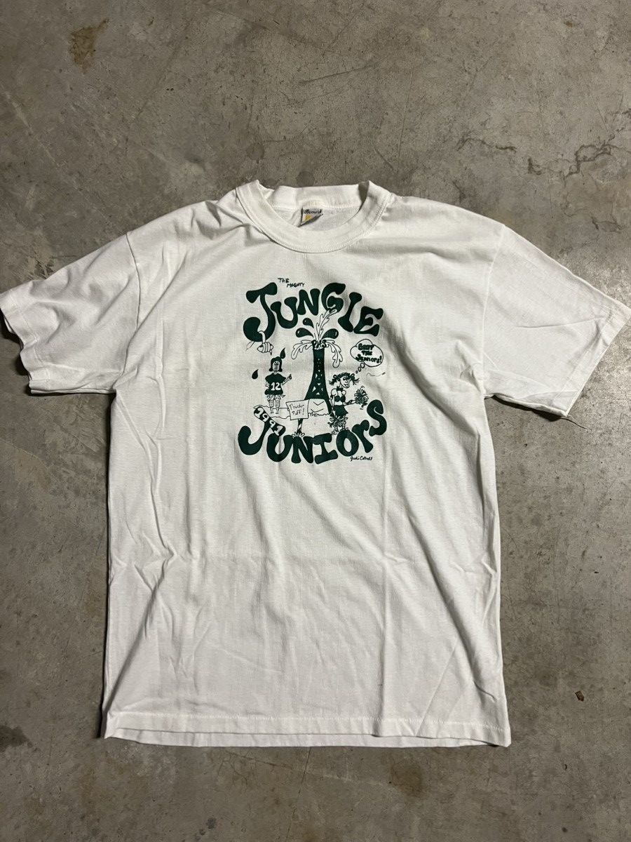 Vintage Vintage 90s Powder Puff Single Stitch Tee Shirt Size US XXL / EU 58 / 5 - 1 Thumbnail