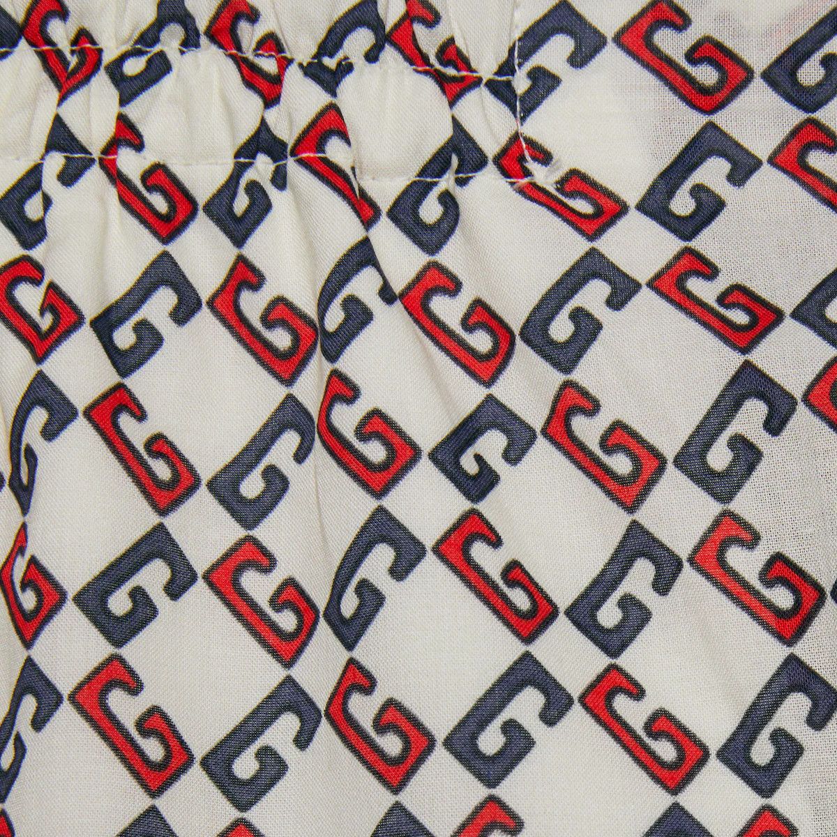 Gucci o1mt1gz0625 Geometric G Print Muslin Shorts in Multicolor Size US 30 / EU 46 - 4 Thumbnail