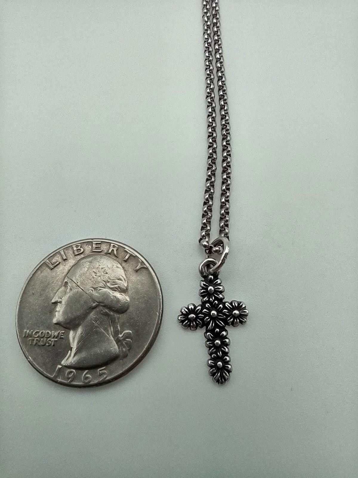 Other James Avery Sterling Blossom Cross Pendant 16" Chain Size ONE SIZE - 5 Thumbnail