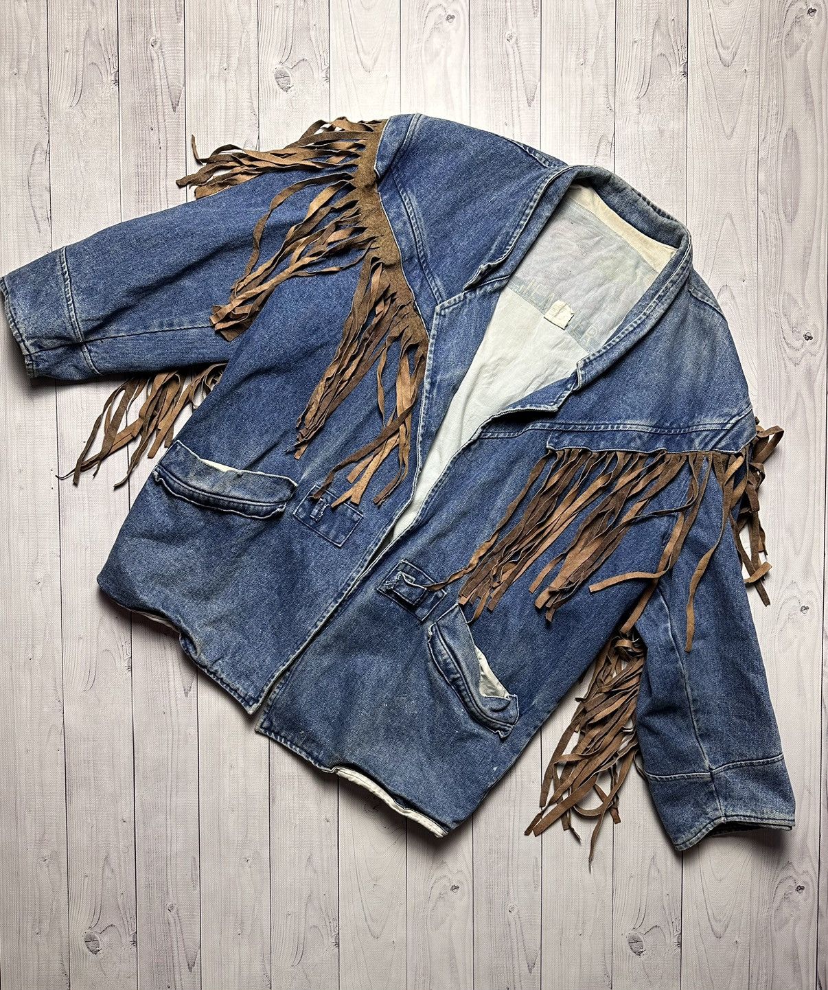 Other Vintage Denim Cowboy jacket size M distressed jeans rare Size US M / EU 48-50 / 2 - 1 Thumbnail