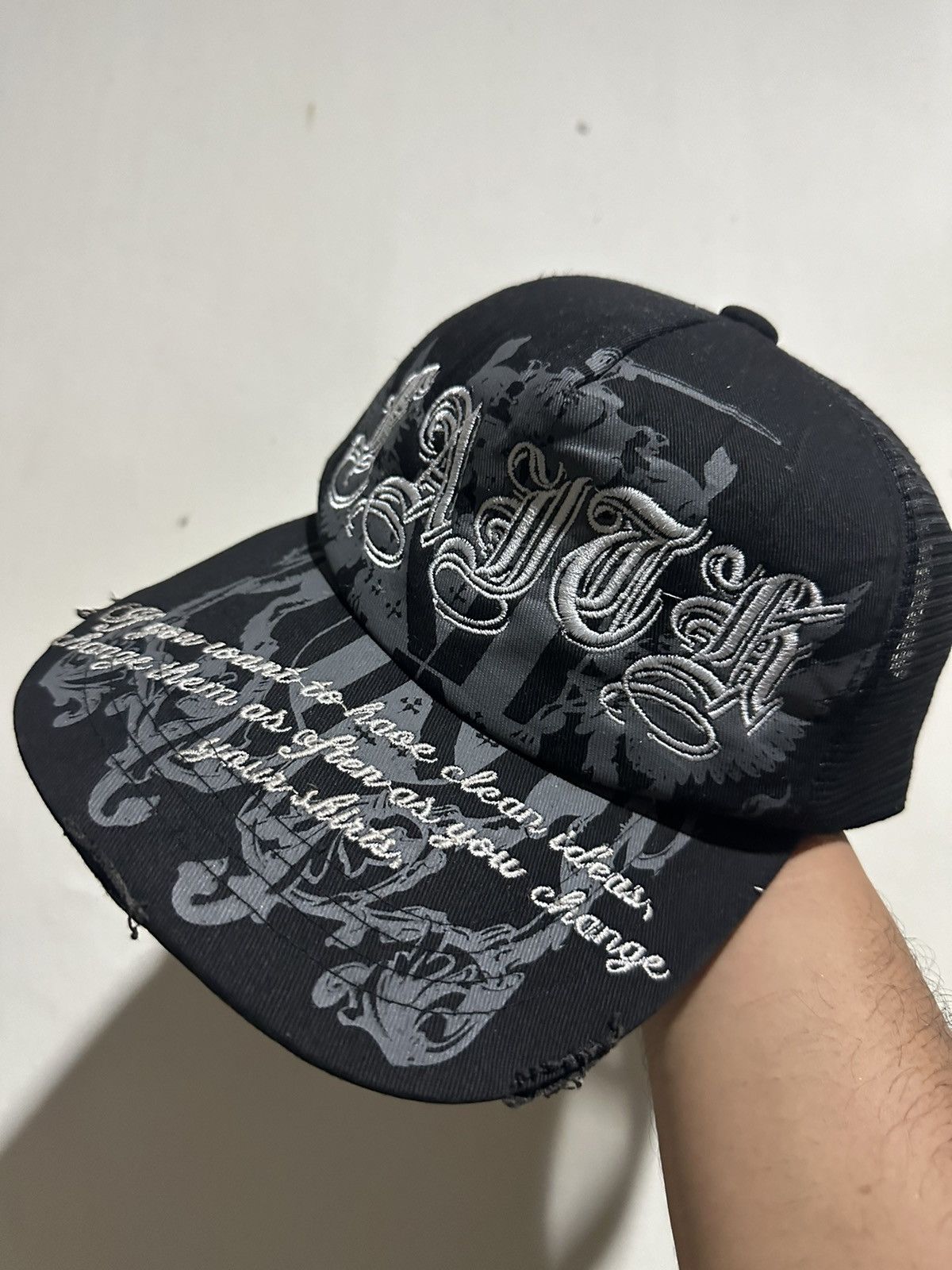 Vintage VTG FAITH Embroid Full Printed Trucker Hat Size ONE SIZE - 2 Thumbnail