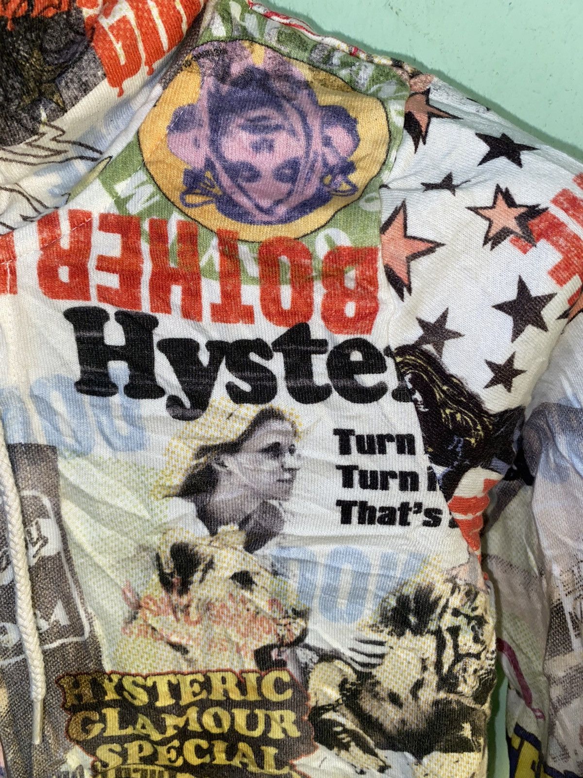 Hysteric Glamour × Vintage Vtg Unisex Hysteric Glamour Fullprint Hoodie Size US S / EU 44-46 / 1 - 5 Thumbnail
