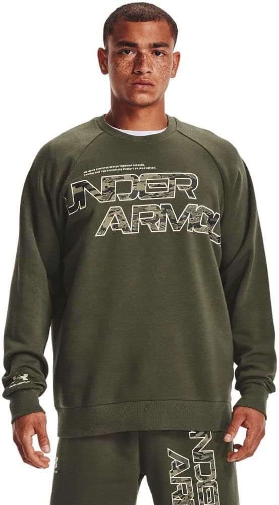 Under Armour Under Armour Rival Fleece Camo Script Crew Sweatshirt Size US S / EU 44-46 / 1 - 7 Thumbnail