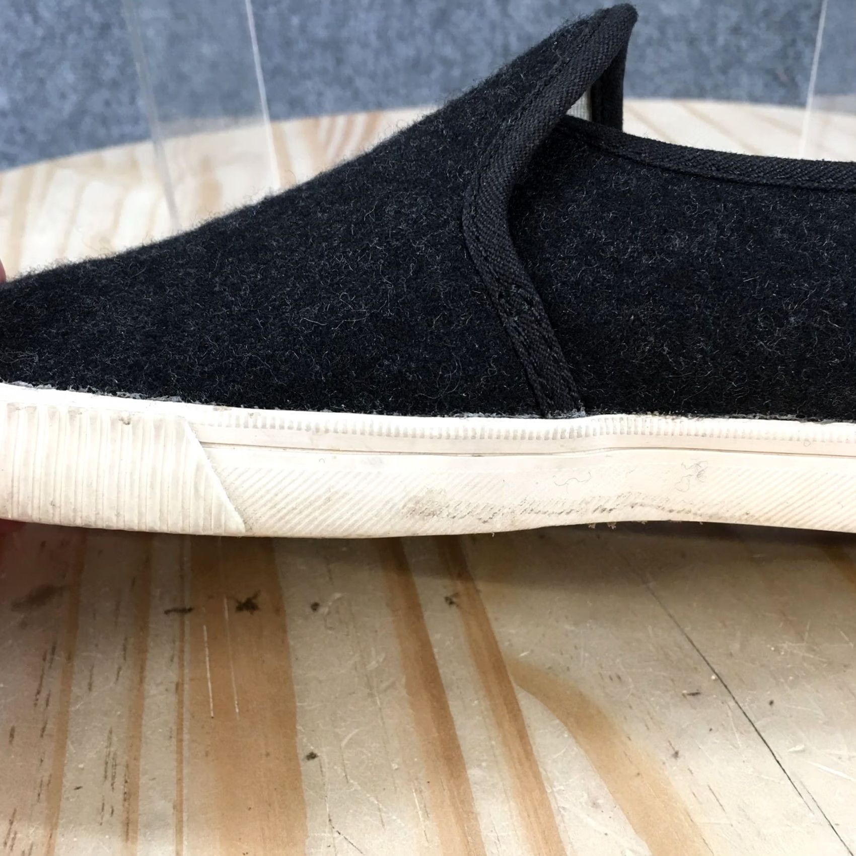 Toms TOMS Shoes Womens 7 Clemente Slip-On Sneakers Black Wool Low Top Comfort Casual Walking 10014132 Size M / US 6-8 / IT 42-44 - 6 Thumbnail