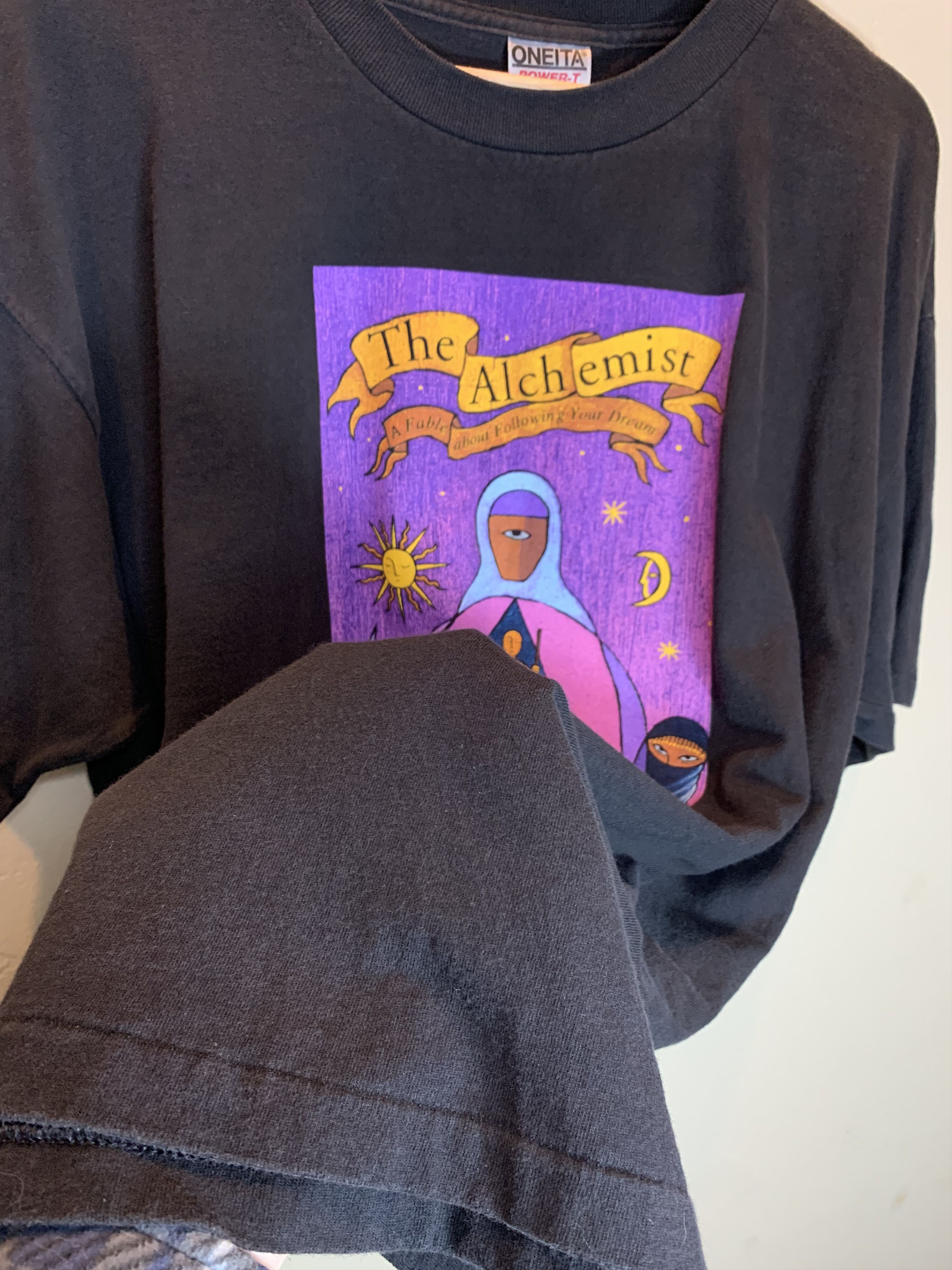 Vintage RARE* Vintage 80’s The Alchemist Paulo Coelho Book Art Shirt Size US XL / EU 56 / 4 - 5 Thumbnail
