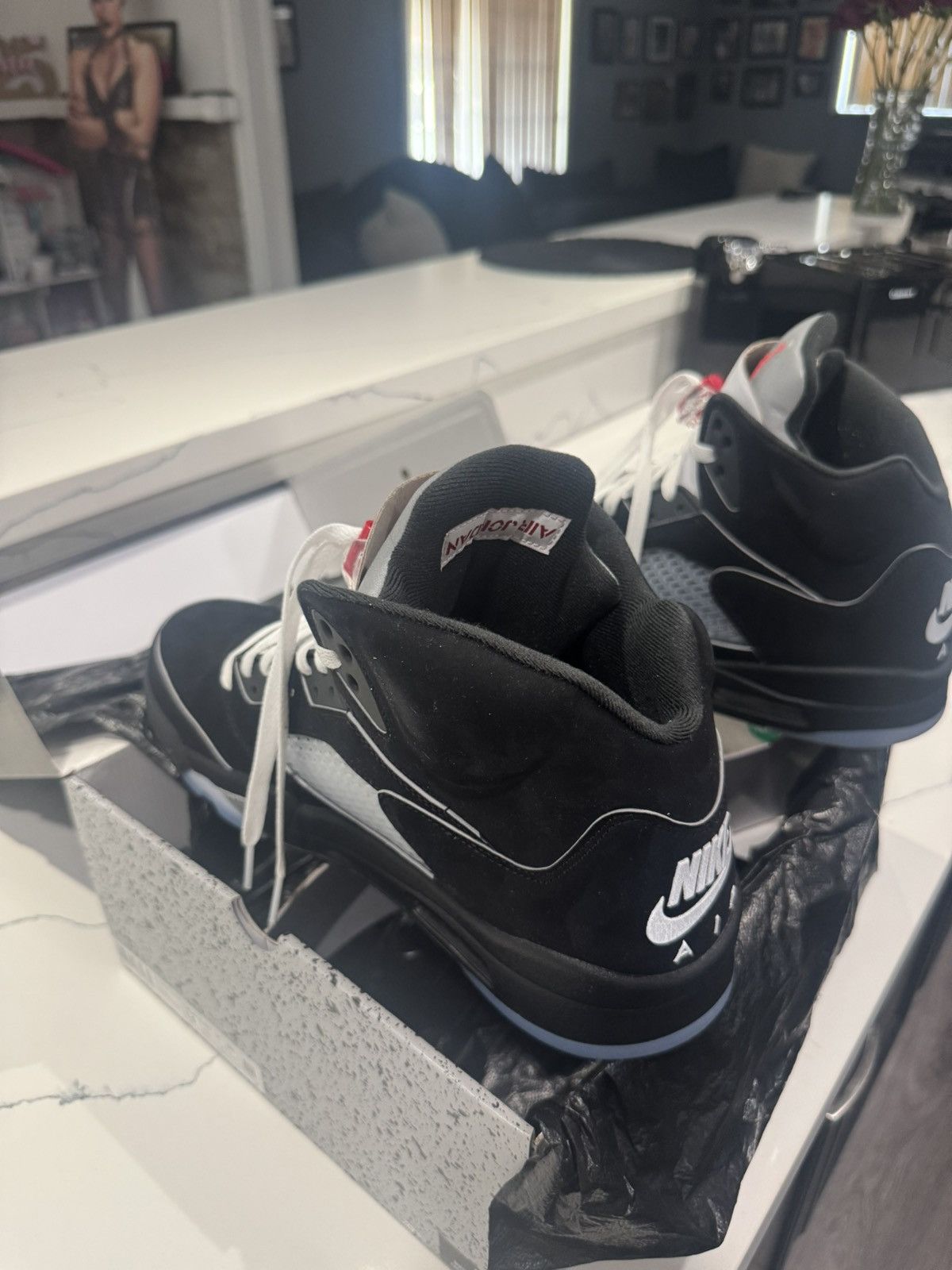 Jordan Brand Jordan 5 Retro OG Black Metallic Reimagined Size US 14 / EU 47 - 2 Thumbnail