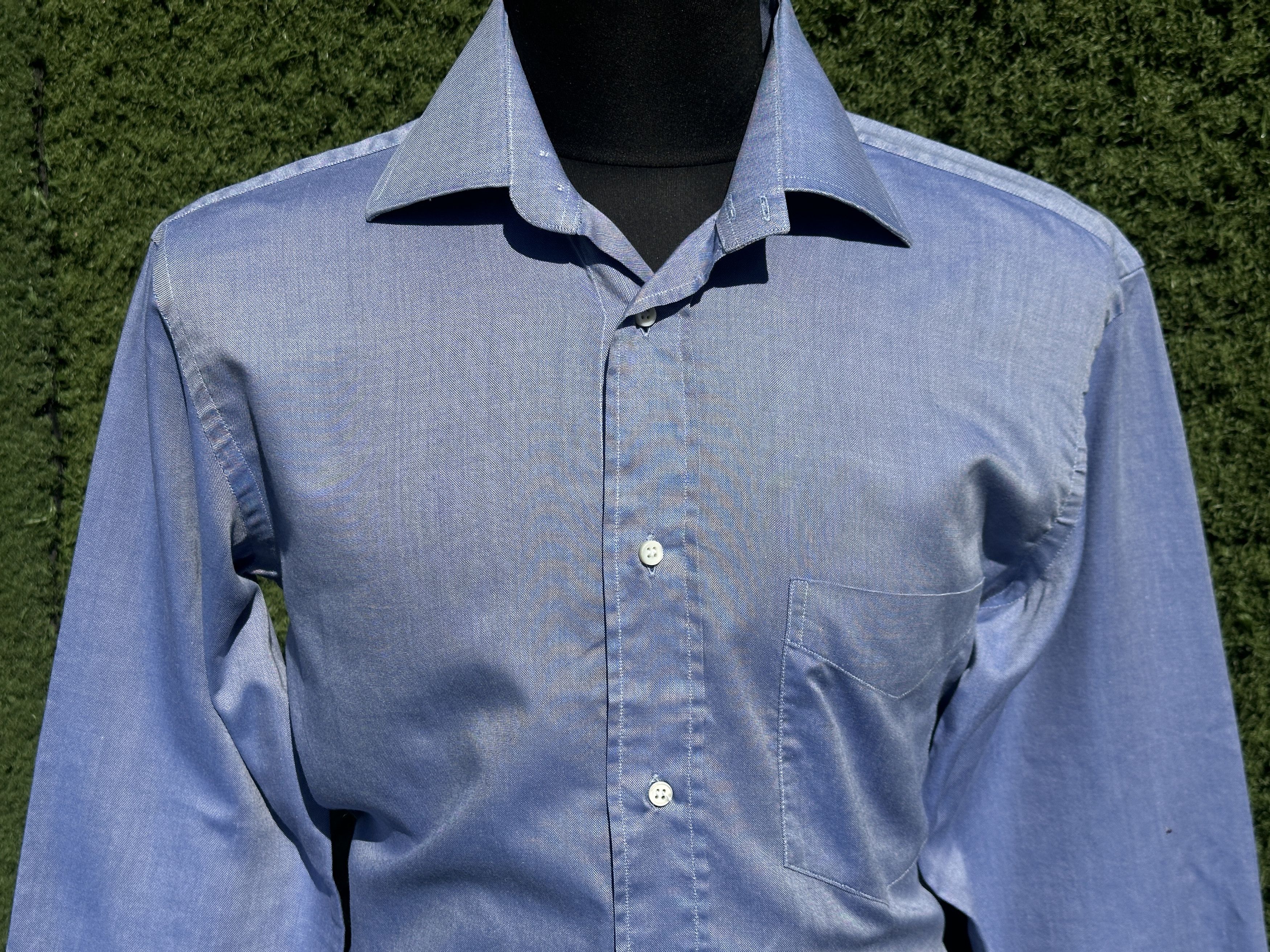 Brioni Brioni Sport Reflective Cotton Oxford Shirt Luxury 16 41 L Size US L / EU 52-54 / 3 - 2 Thumbnail