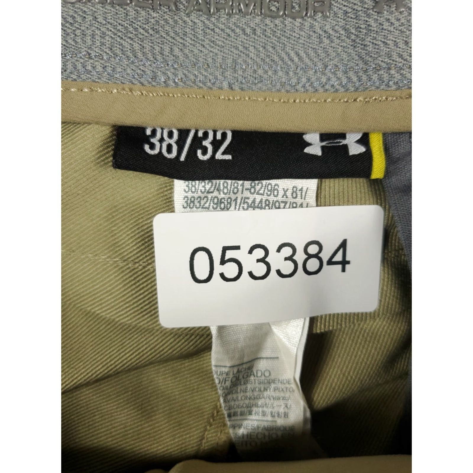 Under Armour Under Armour Chino Pants Mens 38x32 Beige Flat Front Stretch Golf Trousers Size US 38 / EU 54 - 8 Thumbnail