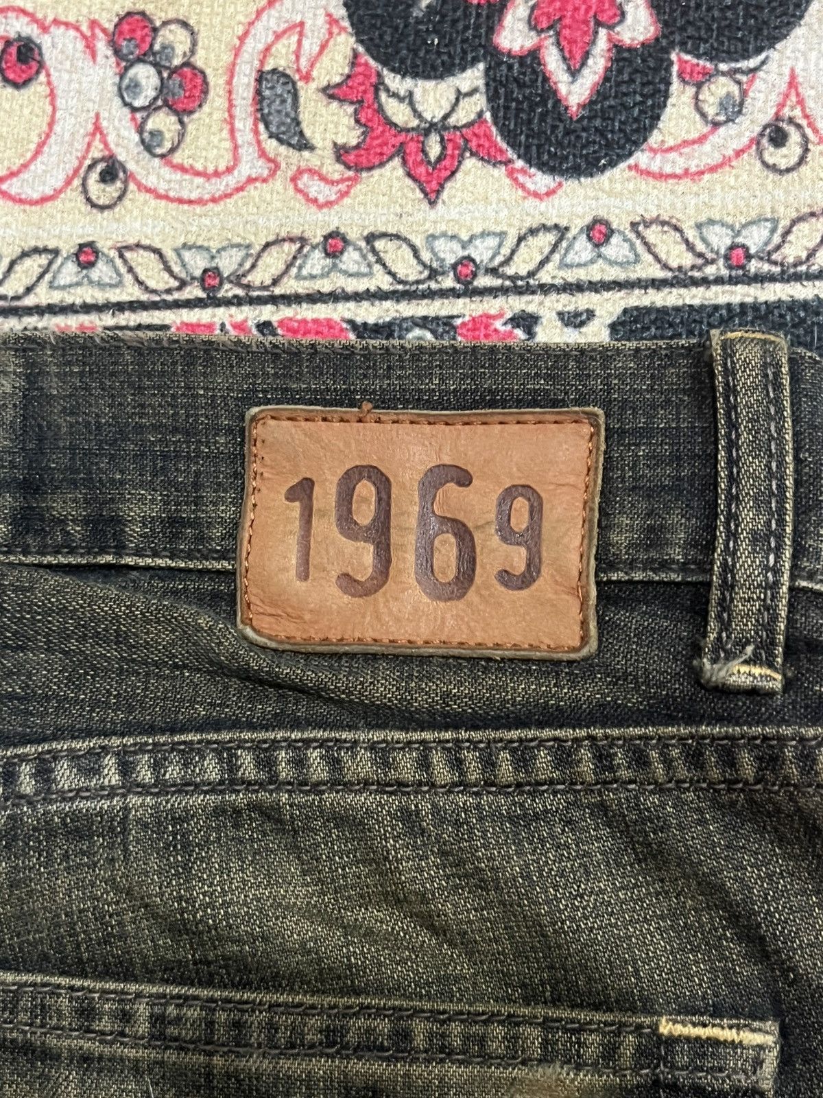 GOSTAR DE FUGA Vintage 1969 Gap Mud Washed Slim Boot Fit Buttonfly Jeans Size US 29 - 10 Thumbnail