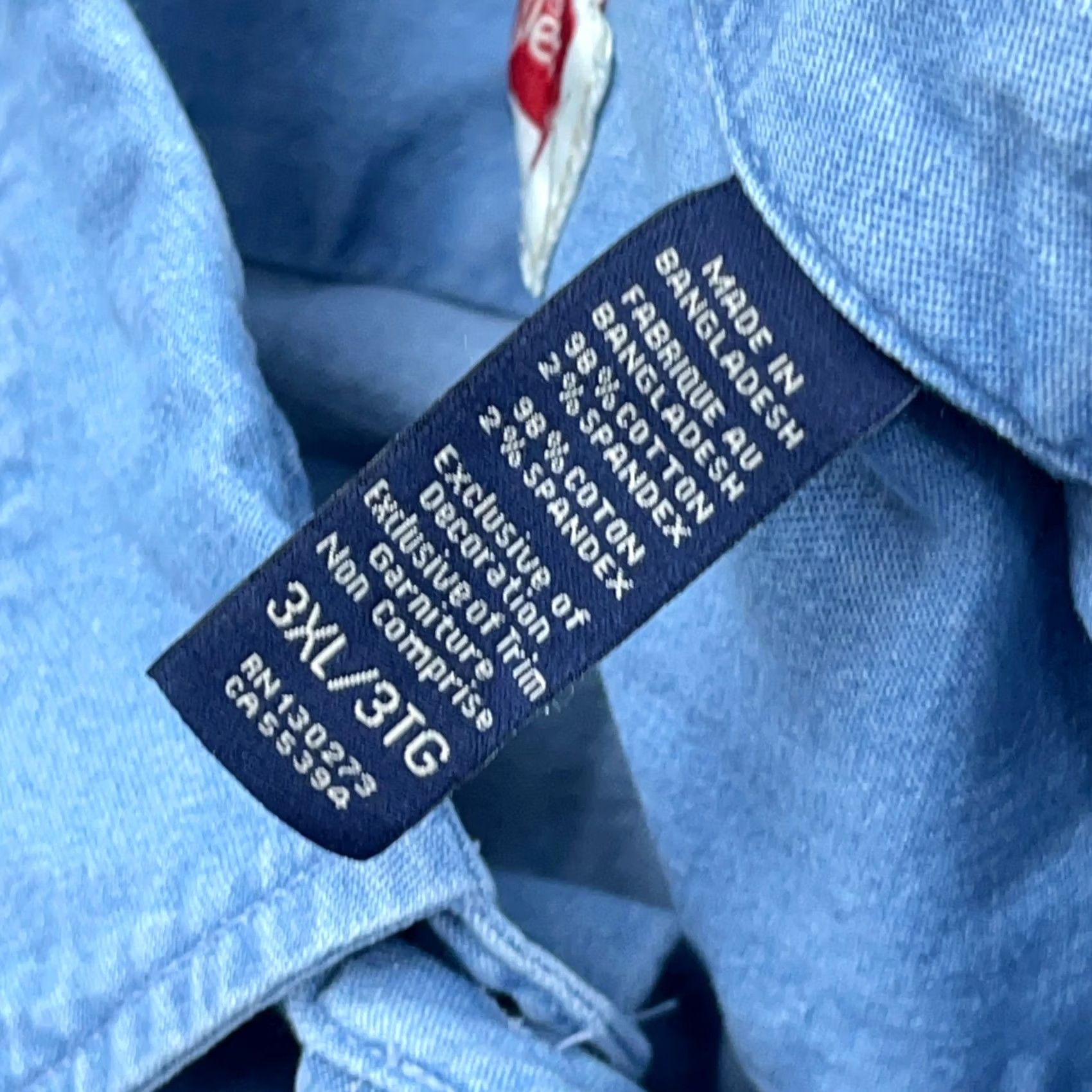 Wrangler Wrangler Shirt Men 3XL Blue Denim Relaxed Fit Button Up Western Work Wear Size US XXL / EU 58 / 5 - 6 Thumbnail