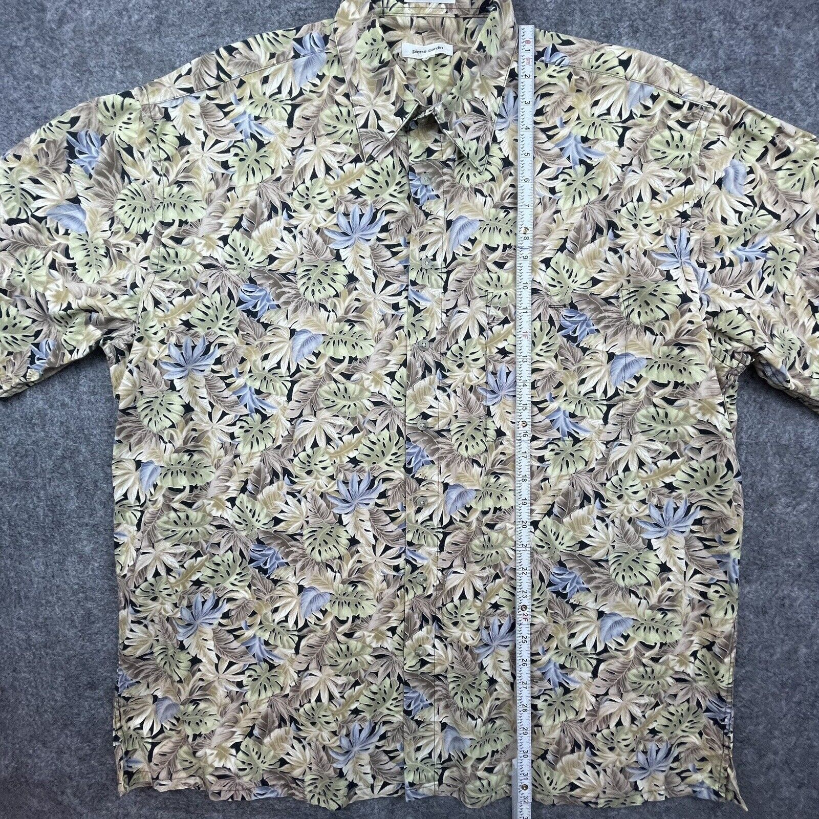 Pierre Cardin Pierre Cardin Shirt Mens XLT 100% Cotton Muted Hawaiian Palm Size US XL / EU 56 / 4 - 4 Thumbnail