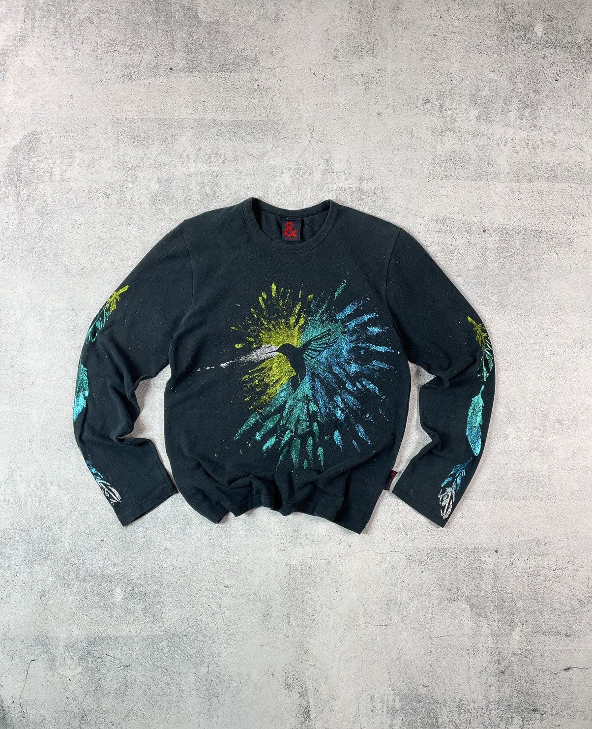 Dolce & Gabbana × Vintage Vintage 90s Dolce & Gabbana Colibri Shiny Faded Longsleeve Size US M / EU 48-50 / 2 - 1 Thumbnail