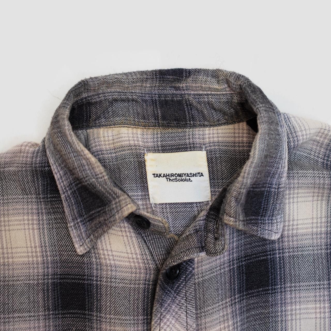 Takahiromiyashita The Soloist. spring summer 2021 ‘John Doe’ Ombré Check Shirt Size US M / EU 48-50 / 2 - 2 Thumbnail