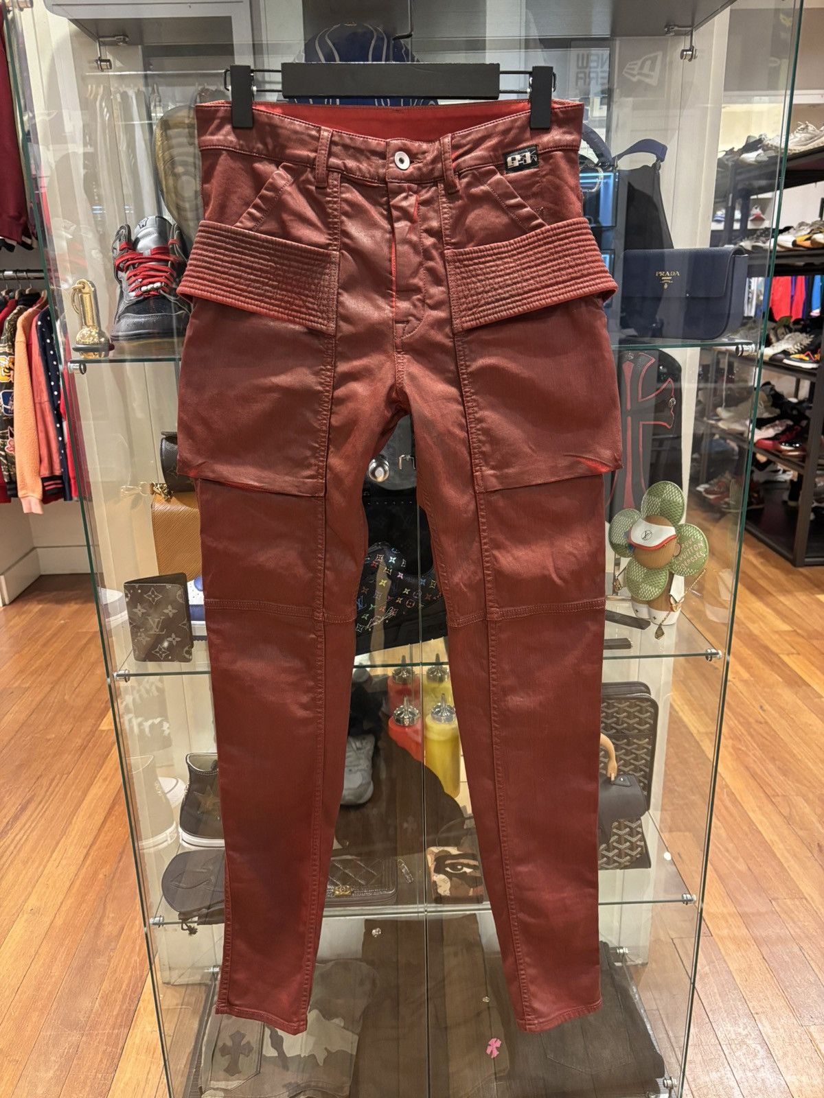 Rick Owens Easy Creatch Cut Wax Trouser