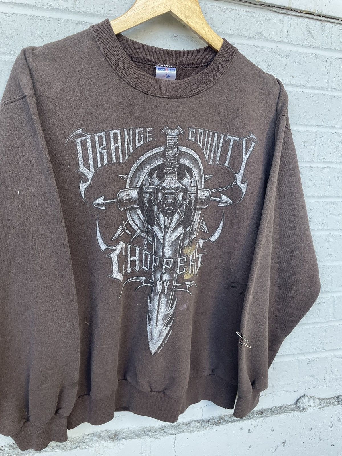 West Coast Choppers Orange County Choppers Faded Crewneck Size US M / EU 48-50 / 2 - 8 Thumbnail