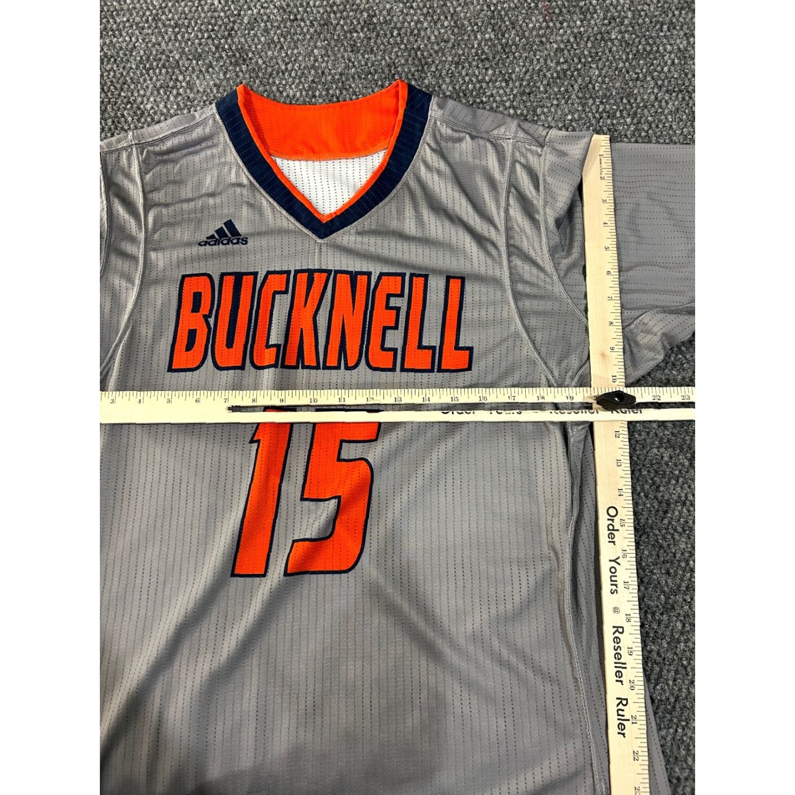 Adidas Adidas jersey Mens XL gray orange navy Bucknell NCAA sports stretch shirt Pullover Crew Neck Short Sleeve Size US XL / EU 56 / 4 - 5 Thumbnail