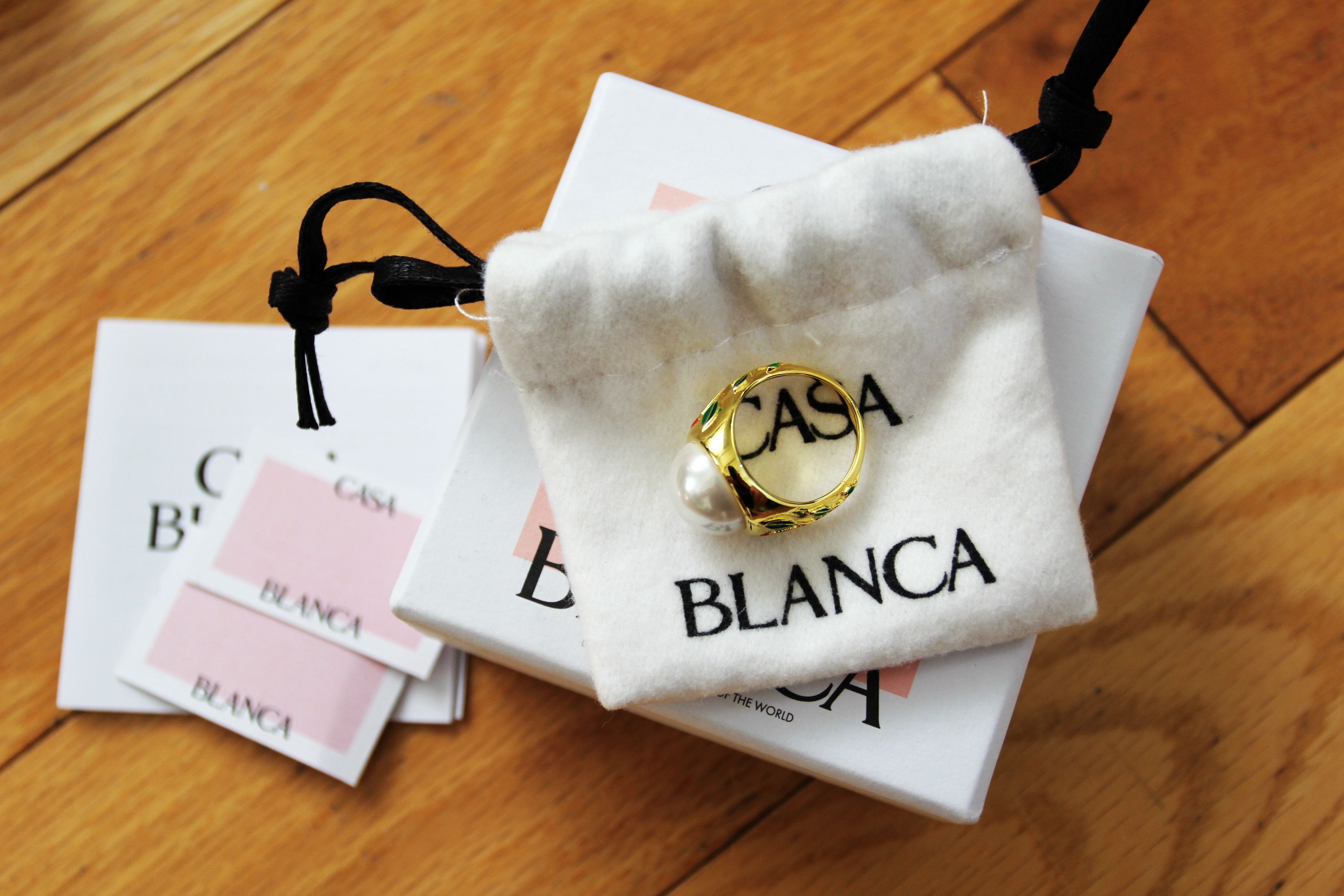 Casablanca BNWT SS24 CASABLANCA PERAL SIGNET RING M Size ONE SIZE - 4 Thumbnail