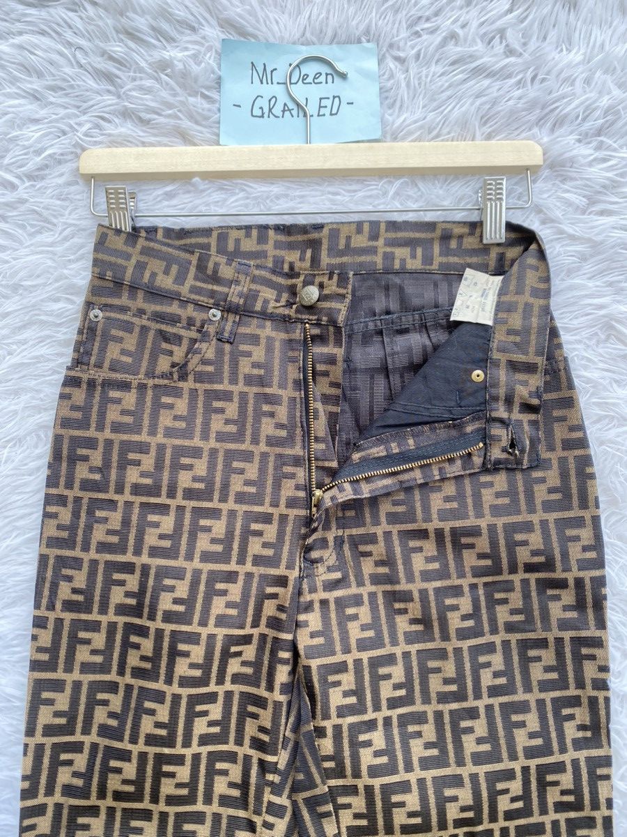 Fendi Vintage Fendi Zucca Monogram Pants FF Logo Size US 26 / EU 42 - 9 Thumbnail