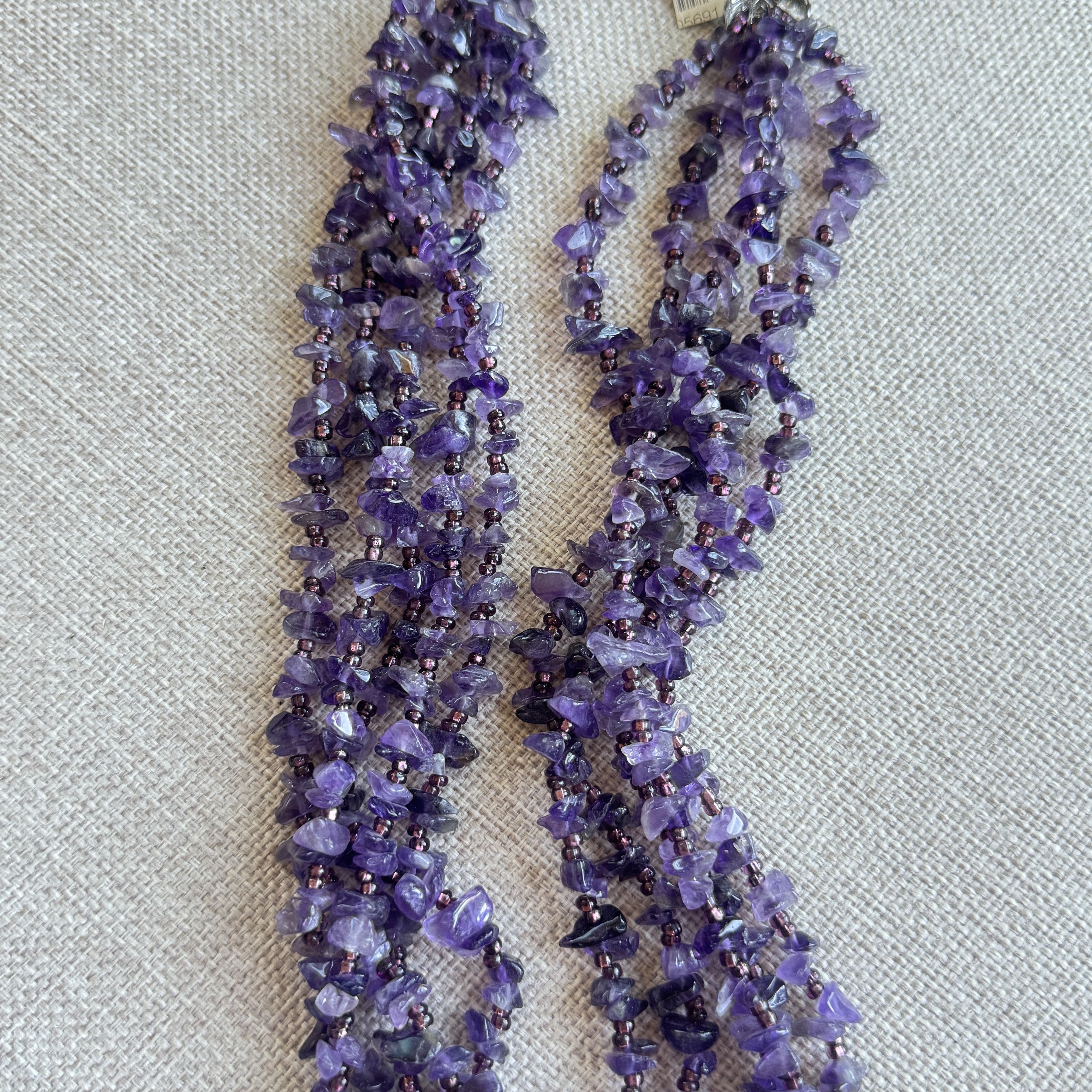 Other B-SHE Purple Beaded Multi Strand Statement Necklace Size ONE SIZE - 4 Thumbnail
