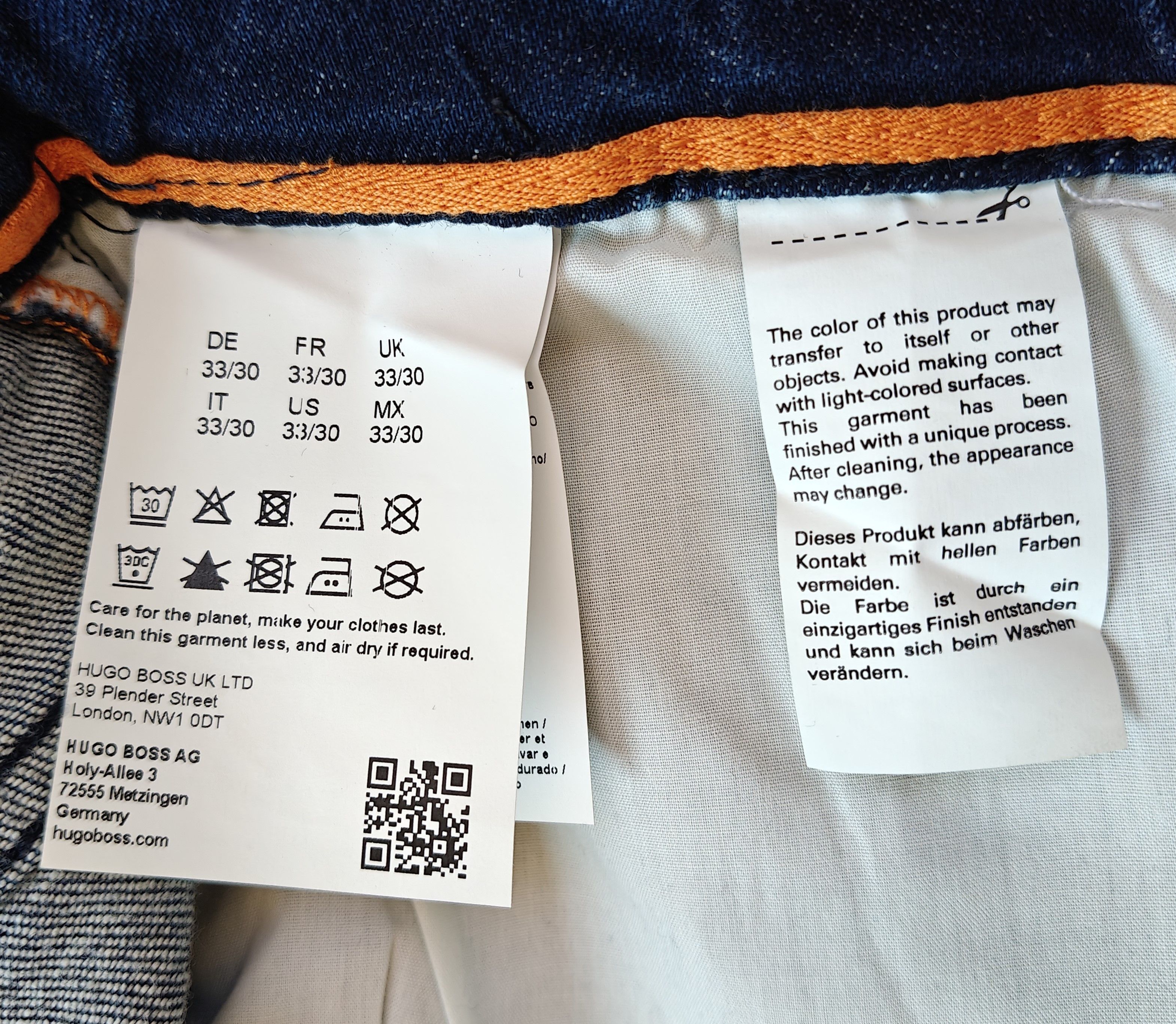 Hugo Boss HUGO BOSS RE.MAINE Regular fit Jeans Free Shipping T/6101 Size US 33 - 7 Thumbnail
