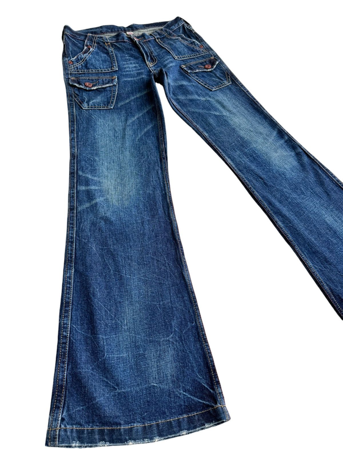 Japanese Brand ⚡️Vintage Japanese Brand Brappers Super Flare Jeans Size US 31 - 1 Thumbnail