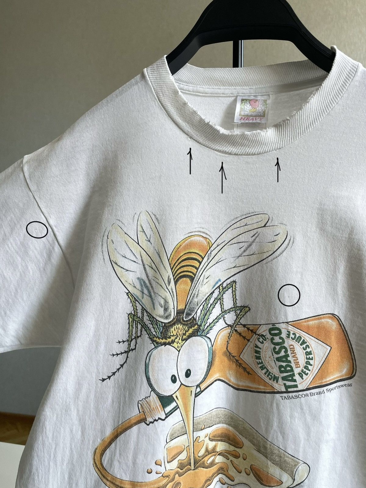 Tabasco 1998 Tabasco: Superbowl Ad Promo T-Shirt w/ A Mosquito Size US L / EU 52-54 / 3 - 8 Thumbnail