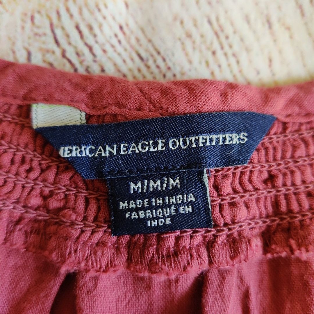 American Eagle Outfitters Lace inset boho top sz M Size M / US 6-8 / IT 42-44 - 8 Thumbnail