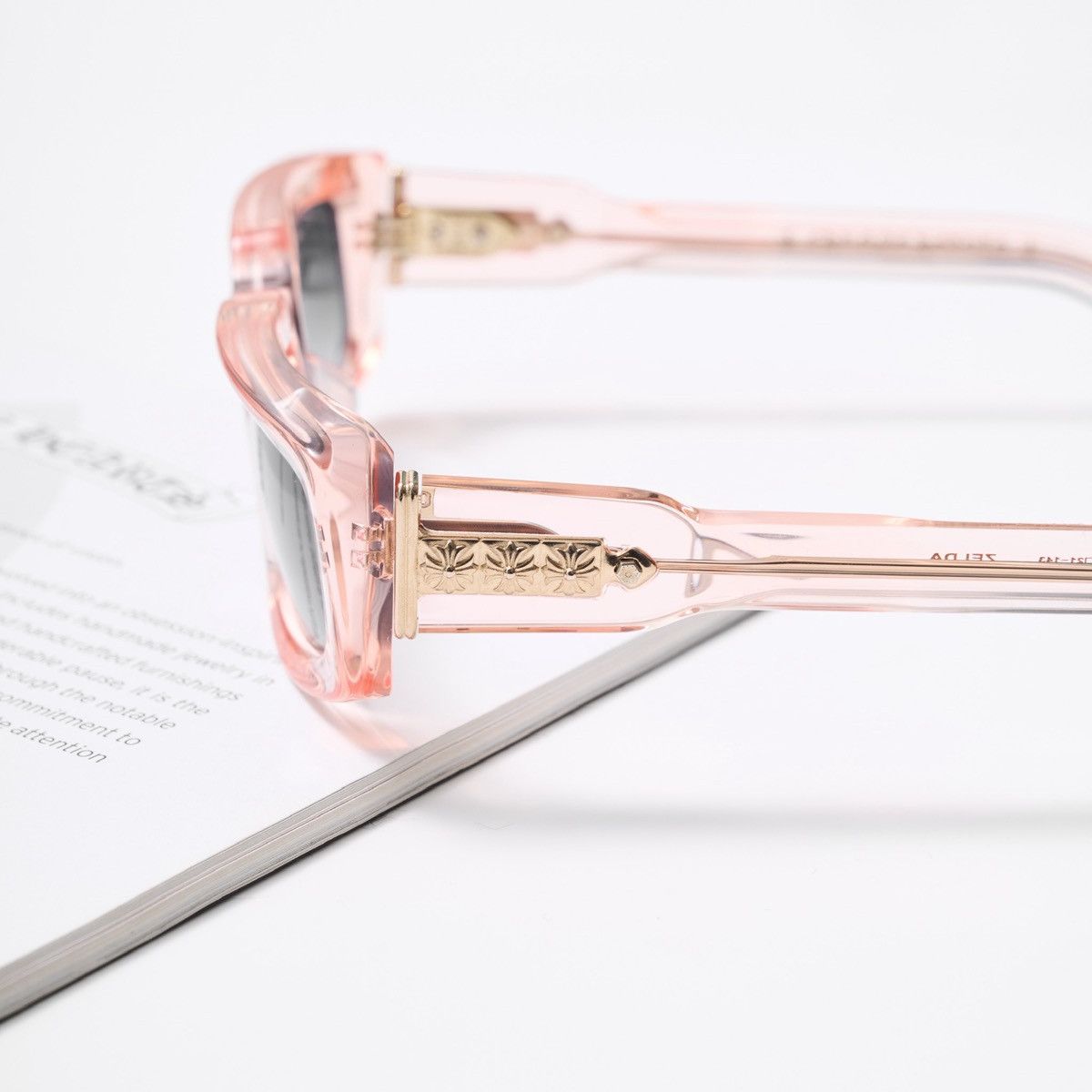 Chrome Hearts CHROME HEARTS ZELDA PINK CRYSTAL SUNGLASSES Size ONE SIZE - 3 Thumbnail