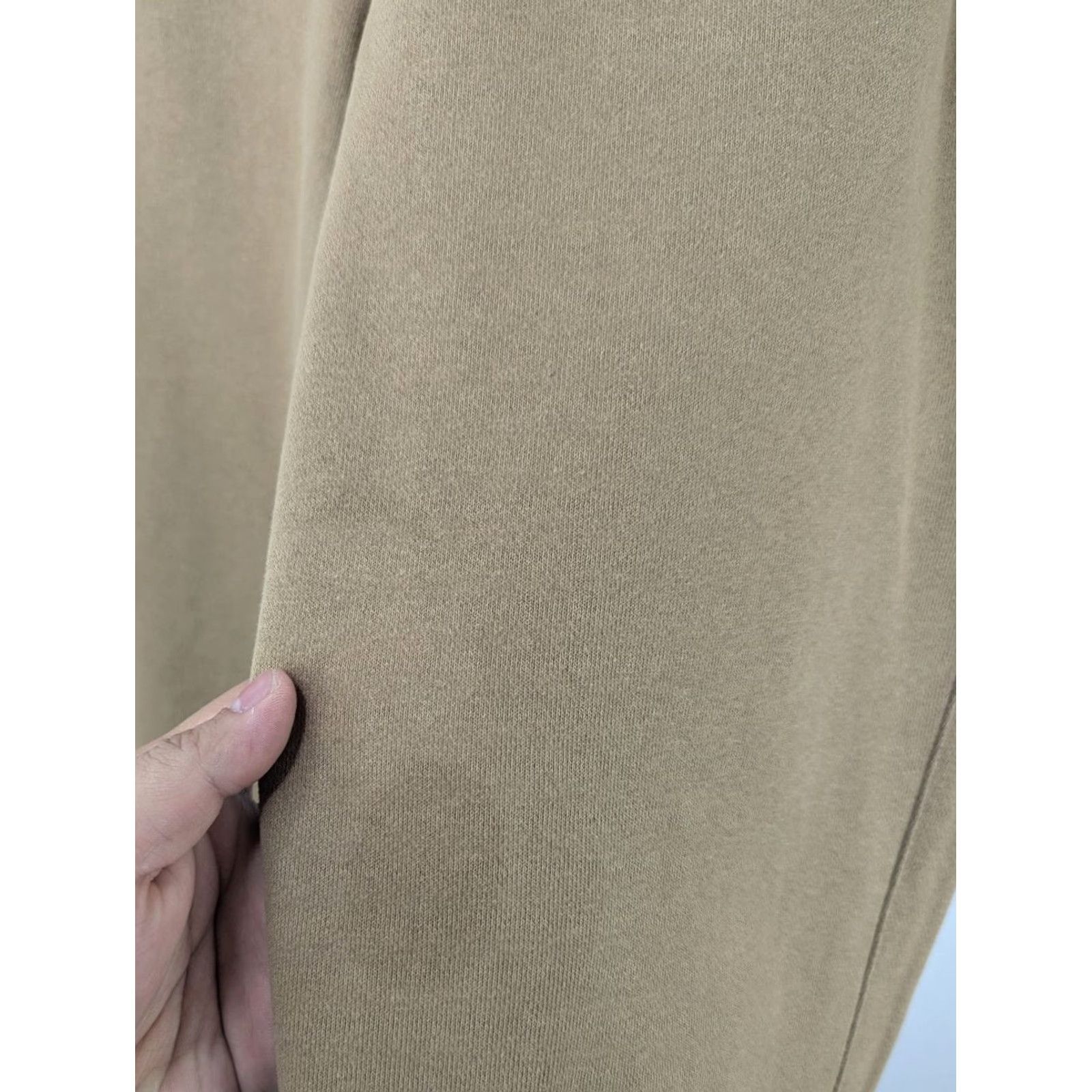 Champion Champion Life Sweatpants Mens Regular Beige Cotton Fleece Tailored 30in Inseam Zipper Drawstring Gym & Training Pants Size US 31 - 3 Thumbnail