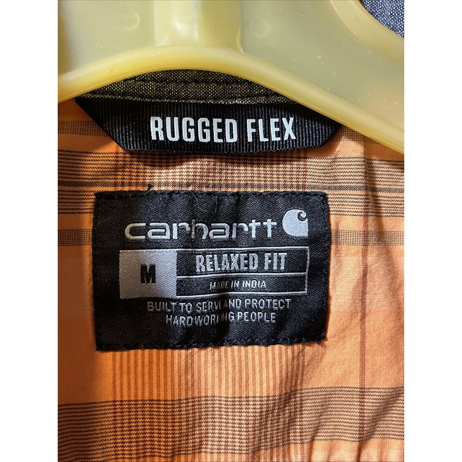 Carhartt Carhartt Shirt Mens M Orange Plaid Rugged Flex SS Hiking Size US M / EU 48-50 / 2 - 3 Thumbnail