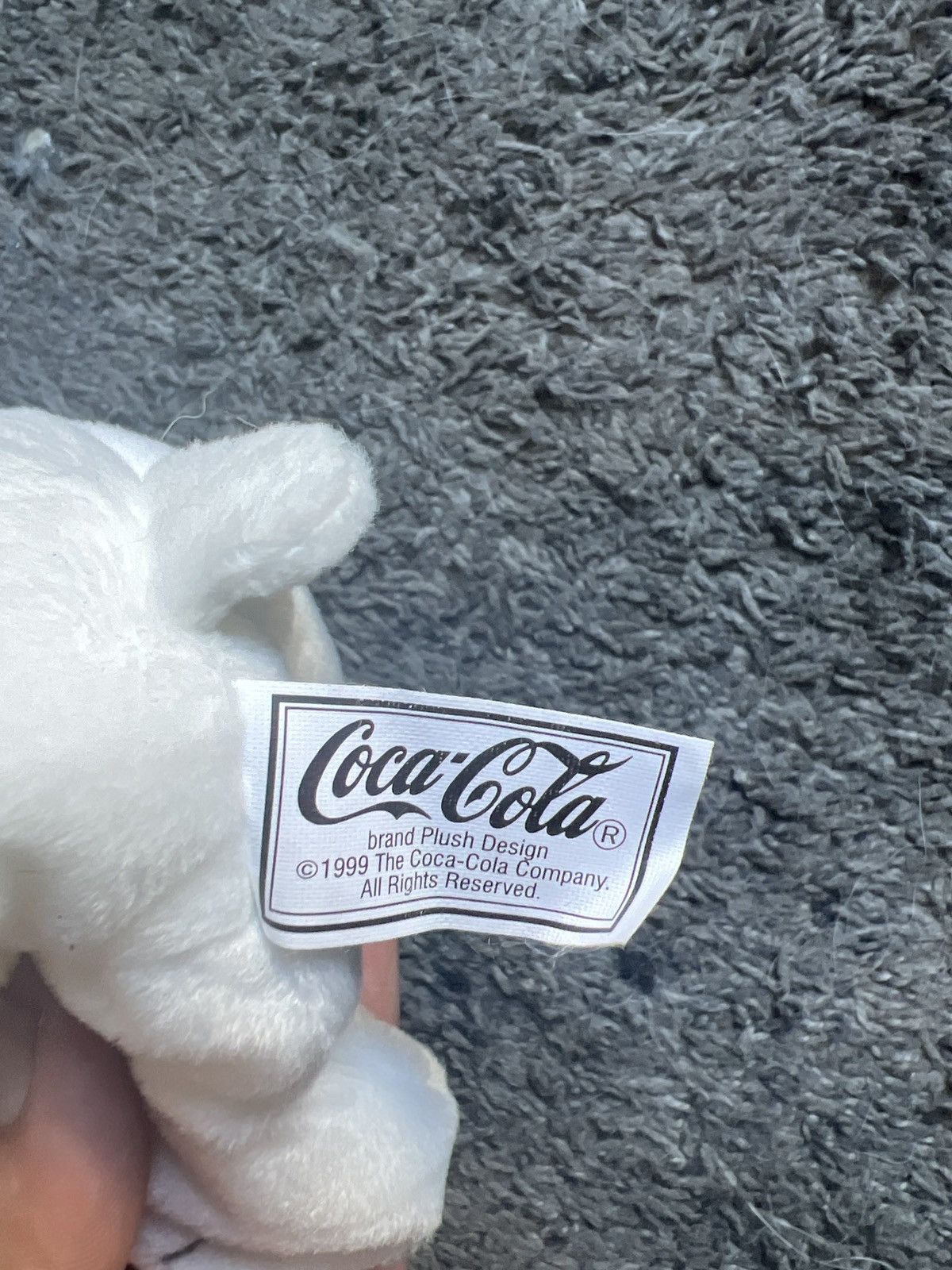 Coca Cola 1999 Coca-Cola Polar Bear In Long Striped Cap Bean Bag Plush Size ONE SIZE - 6 Thumbnail