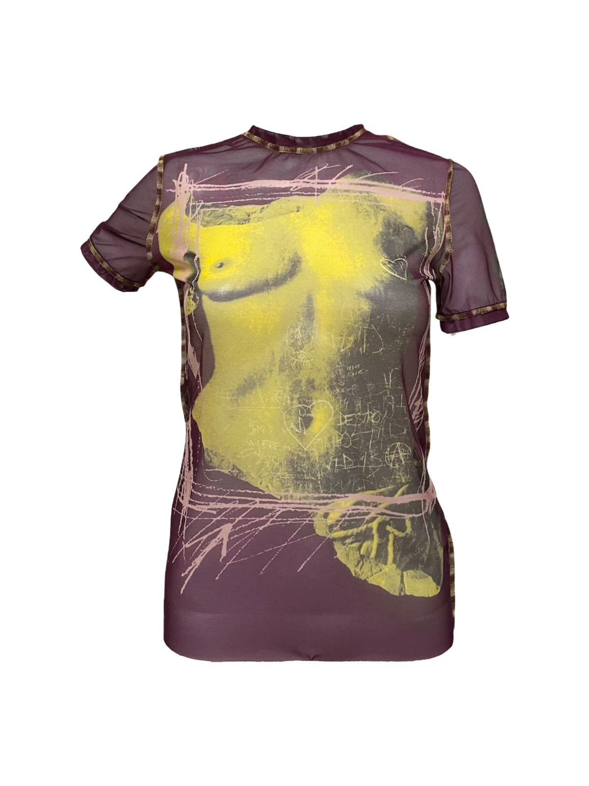 Jean Paul Gaultier JEAN PAUL GAULTIER S/S 1999 Venus De Milo Mesh T-Shirt Size M / US 6-8 / IT 42-44 - 1 Thumbnail