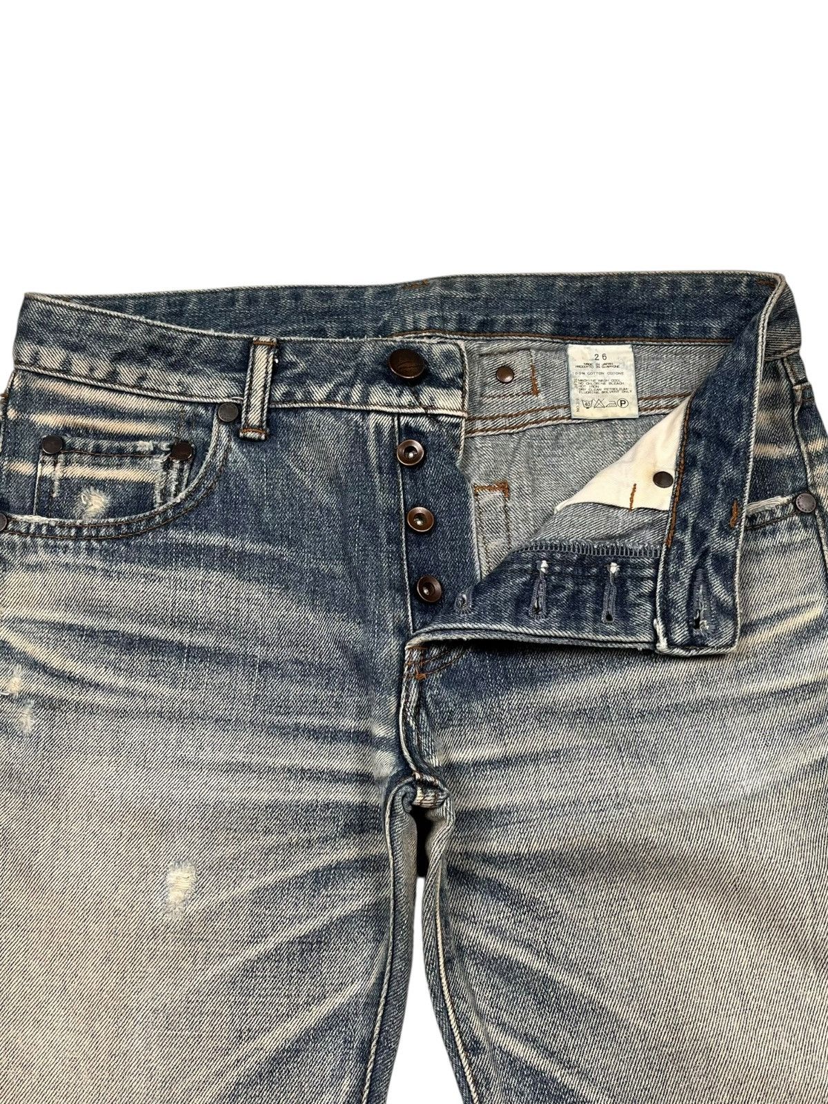 Japanese Brand Stunning Lure Buckel Back Selvedge Denim Button Fly Size US 30 / EU 46 - 6 Thumbnail
