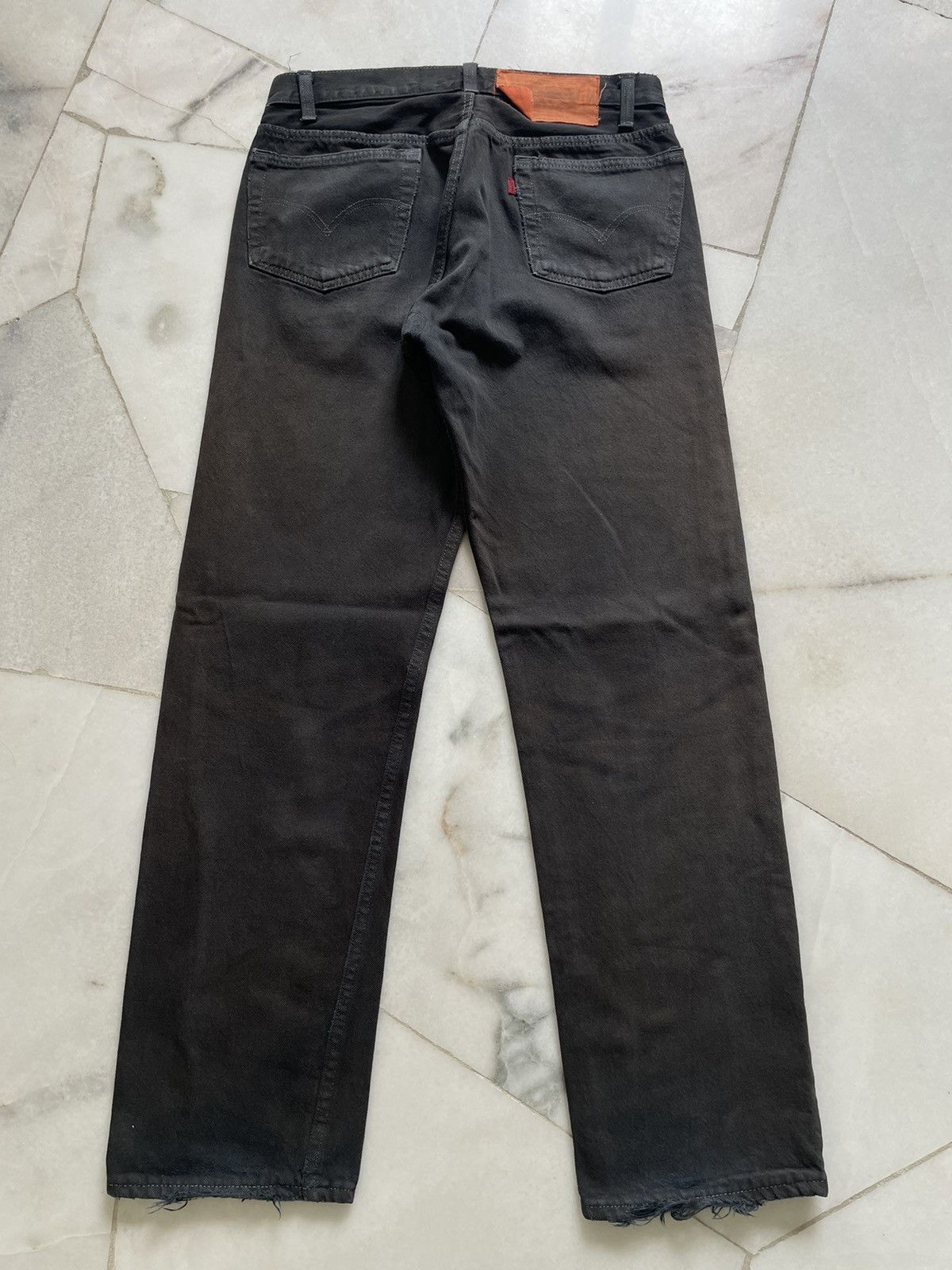 If Six Was Nine Very Rare Vintage 80s Levis 501 All black Faded Jeans Size US 30 / EU 46 - 2 Thumbnail